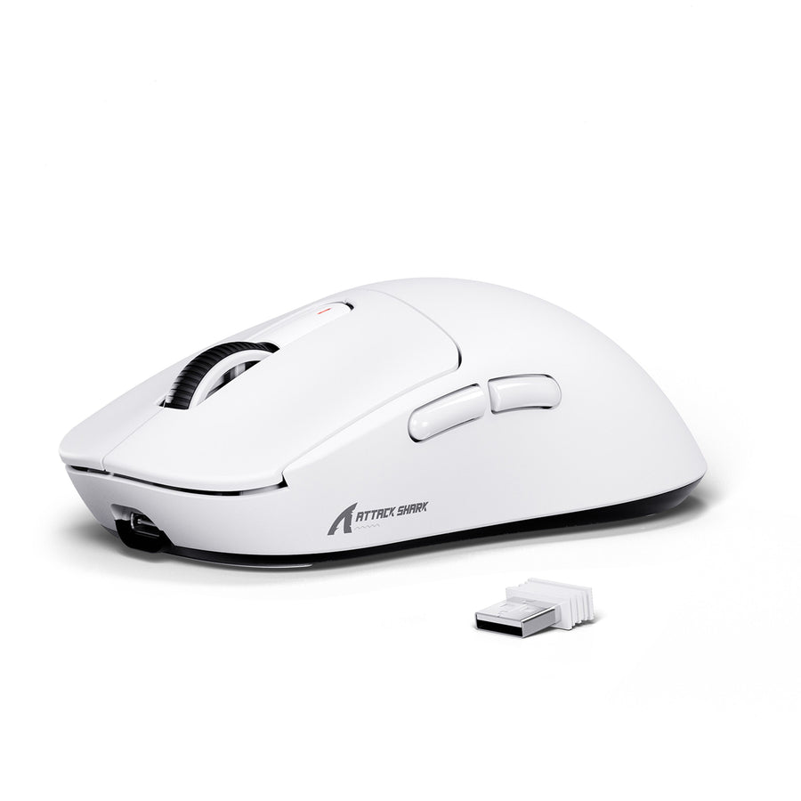 ATTACK SHARK X3 Wireless Gaming Mouse PAW3395 Superlight - ATTACK SHARK X3 Wireless Gaming Mouse - White Superlight Mouse