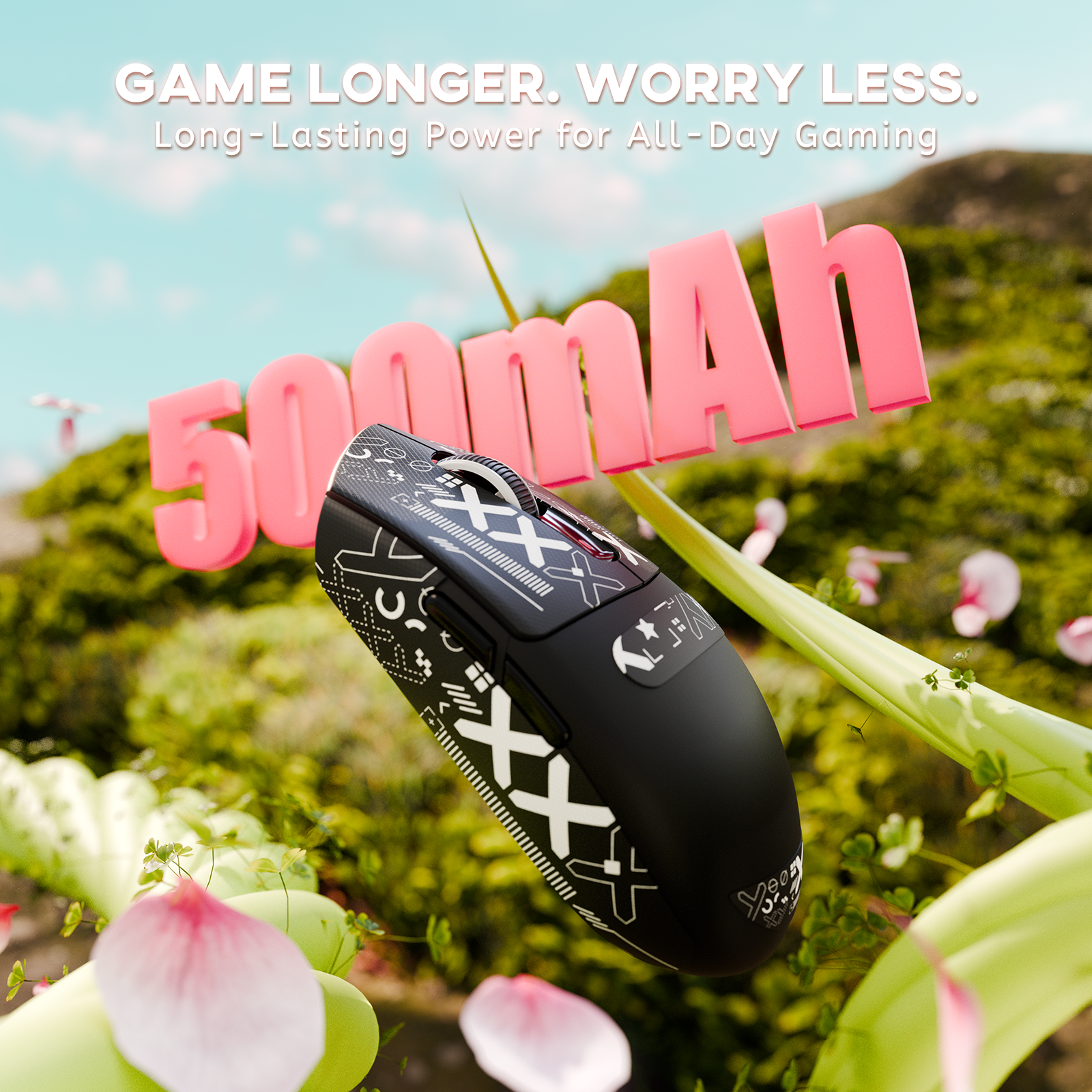 Mouse Gamer Sem Fio Tri-modo ATTACK SHARK G3 25000 DPI Ultraleve