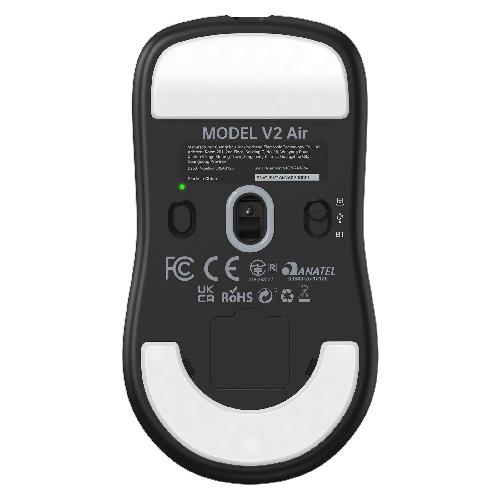 ATTACK SHARK V2 AIR PAW3955MAX Mouse Gamer Sem Fio Ergonômico