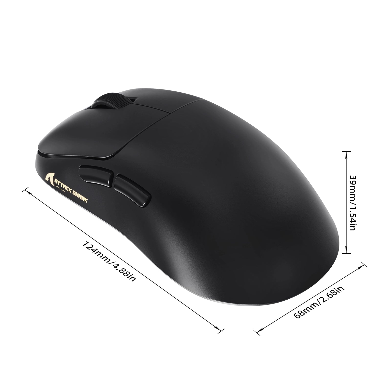 ATTACK SHARK V2 AIR PAW3955MAX Mouse Gamer Sem Fio Ergonômico