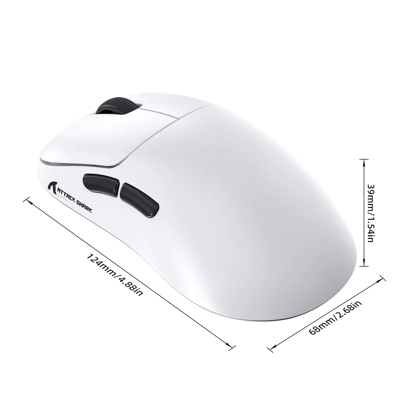 ATTACK SHARK V2 AIR PAW3955MAX Mouse Gamer Sem Fio Ergonômico