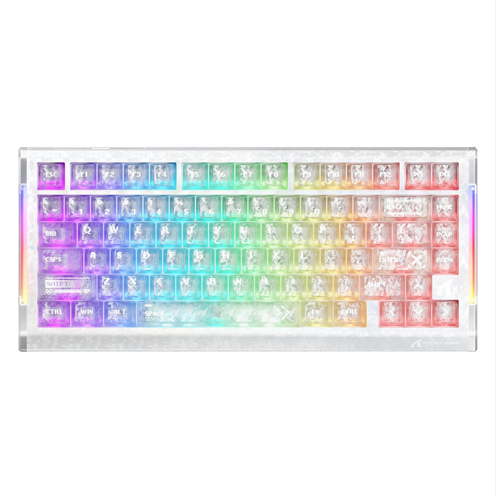 ATTACK SHARK R86 HE Teclado de fibra de carbono com acionamento rápido e switches magnéticos
