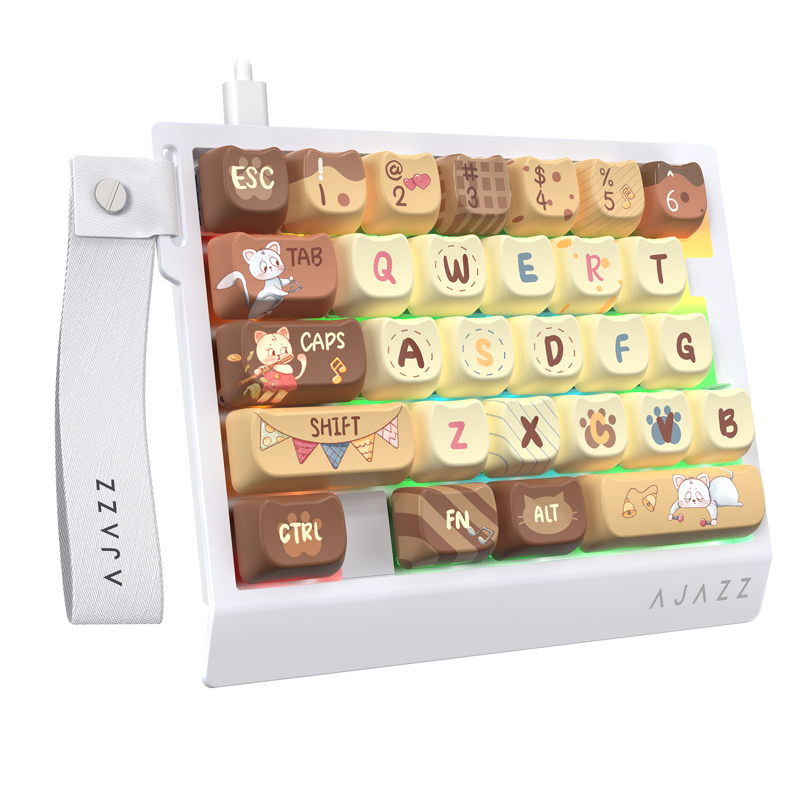 Teclado Gamer com Fio para Uma Mão ATTACK SHARK X AJAZZ AK029