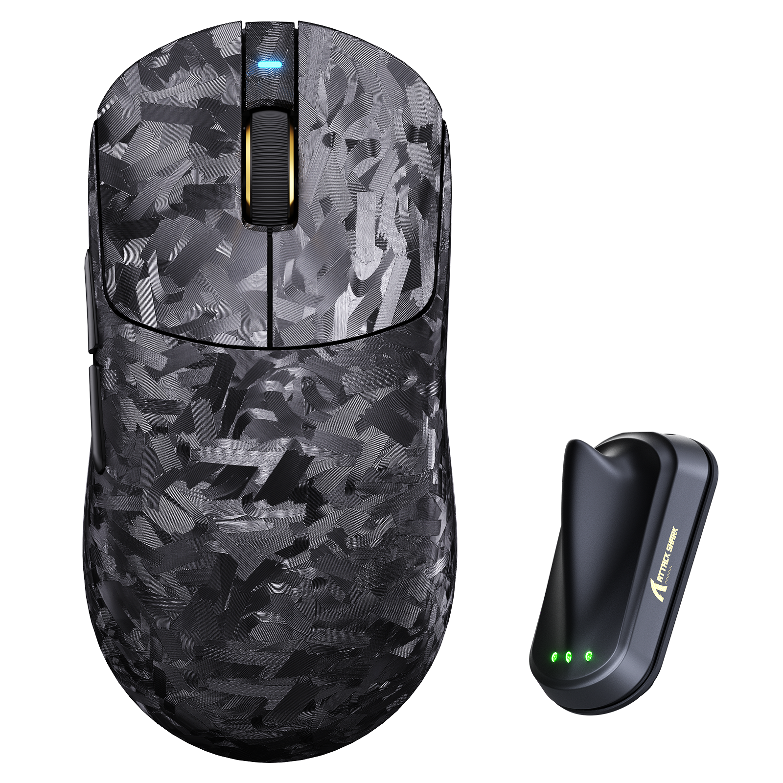 Pré-venda: Mouse Gamer Sem Fio ATTACK SHARK RS3 ULTRA Fibra de Carbono PAW3955MAX