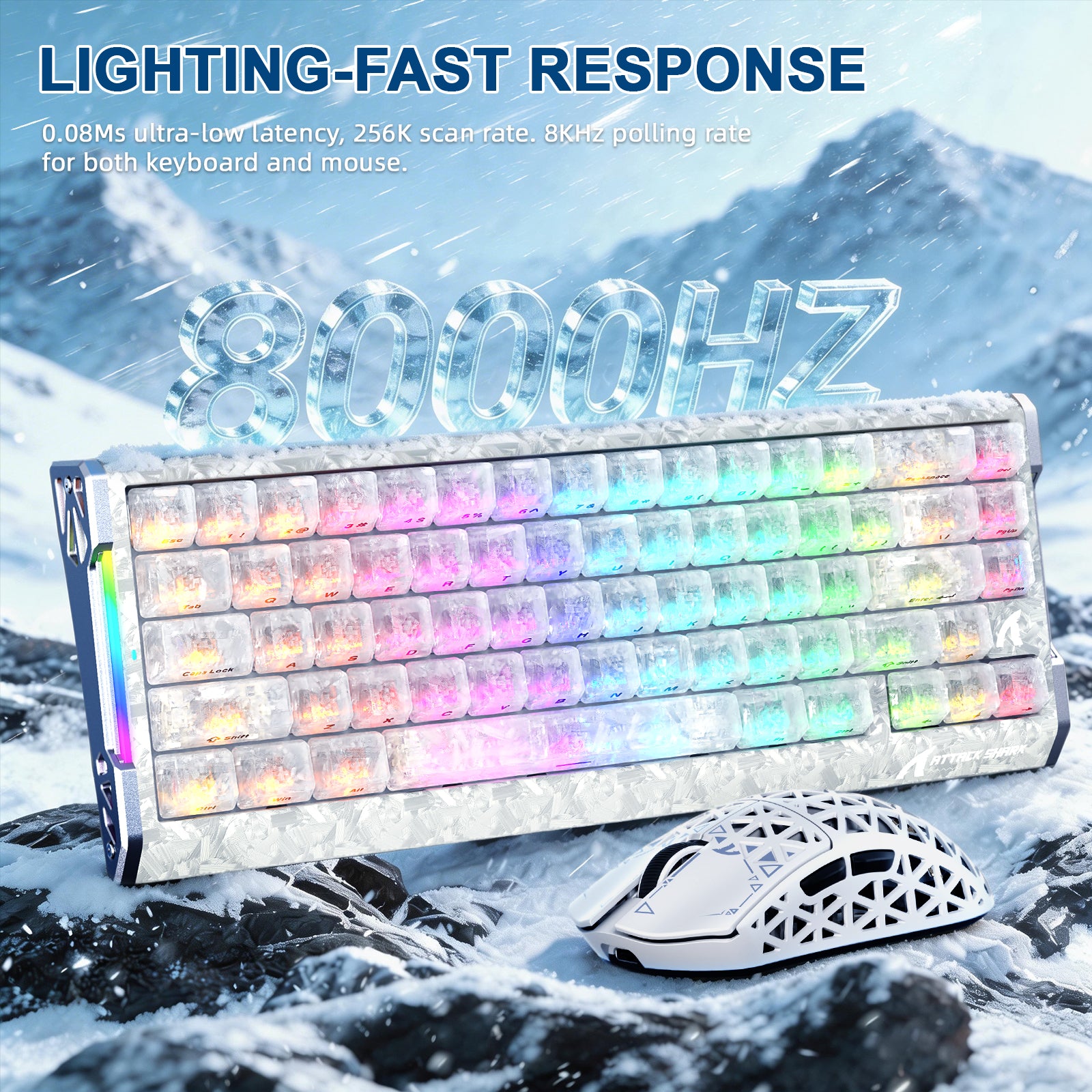 Pacote Gamer ATTACK SHARK R68 HE & R5 ULTRA Fibra de Carbono