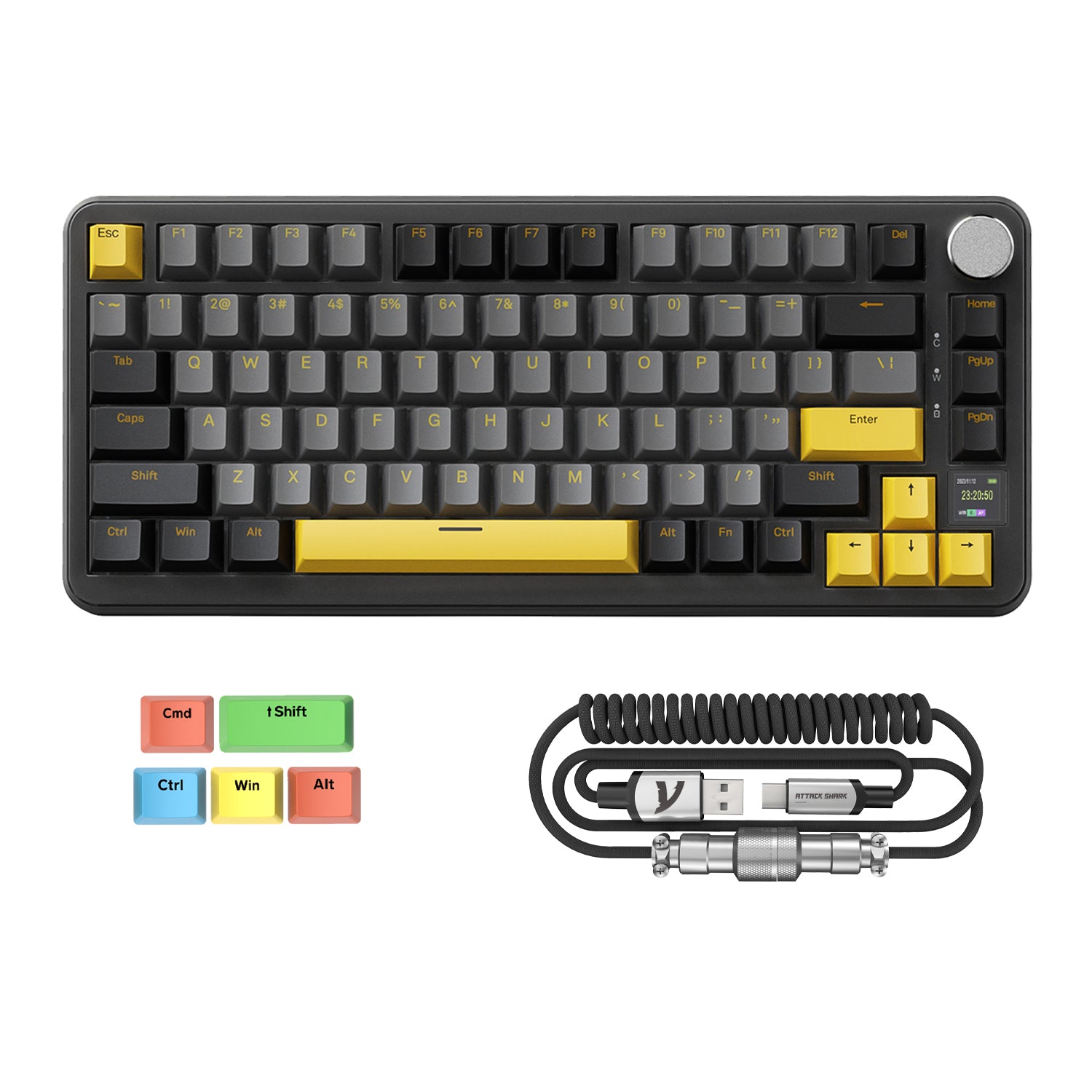 ATTACK SHARK X85PRO Teclado Mecânico Tri-modo com Gaxeta