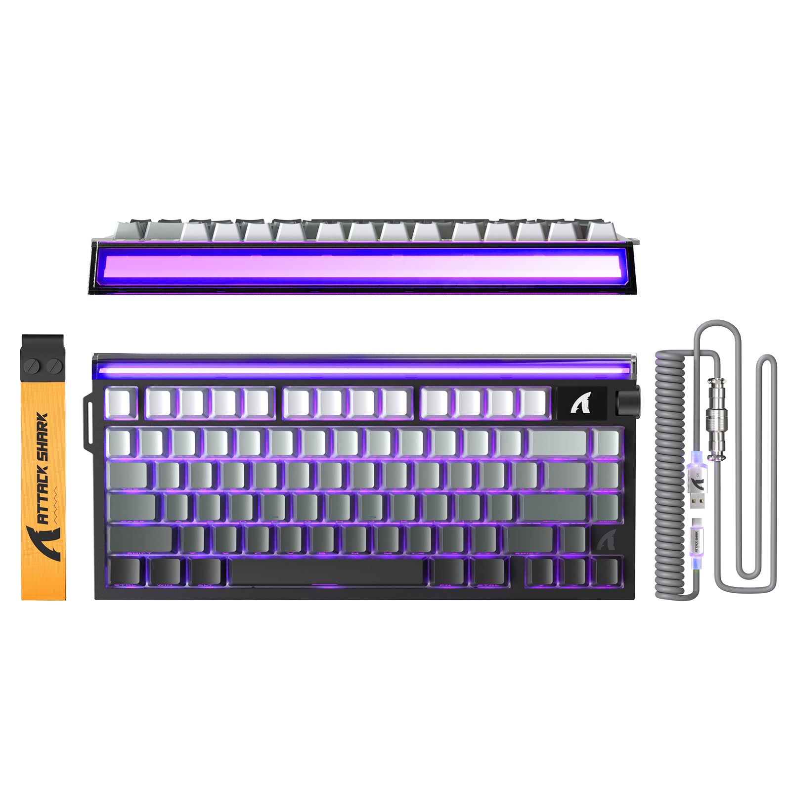Teclado ATTACK SHARK R85 HE Rapid Trigger com Cabo LED C01ULTRA