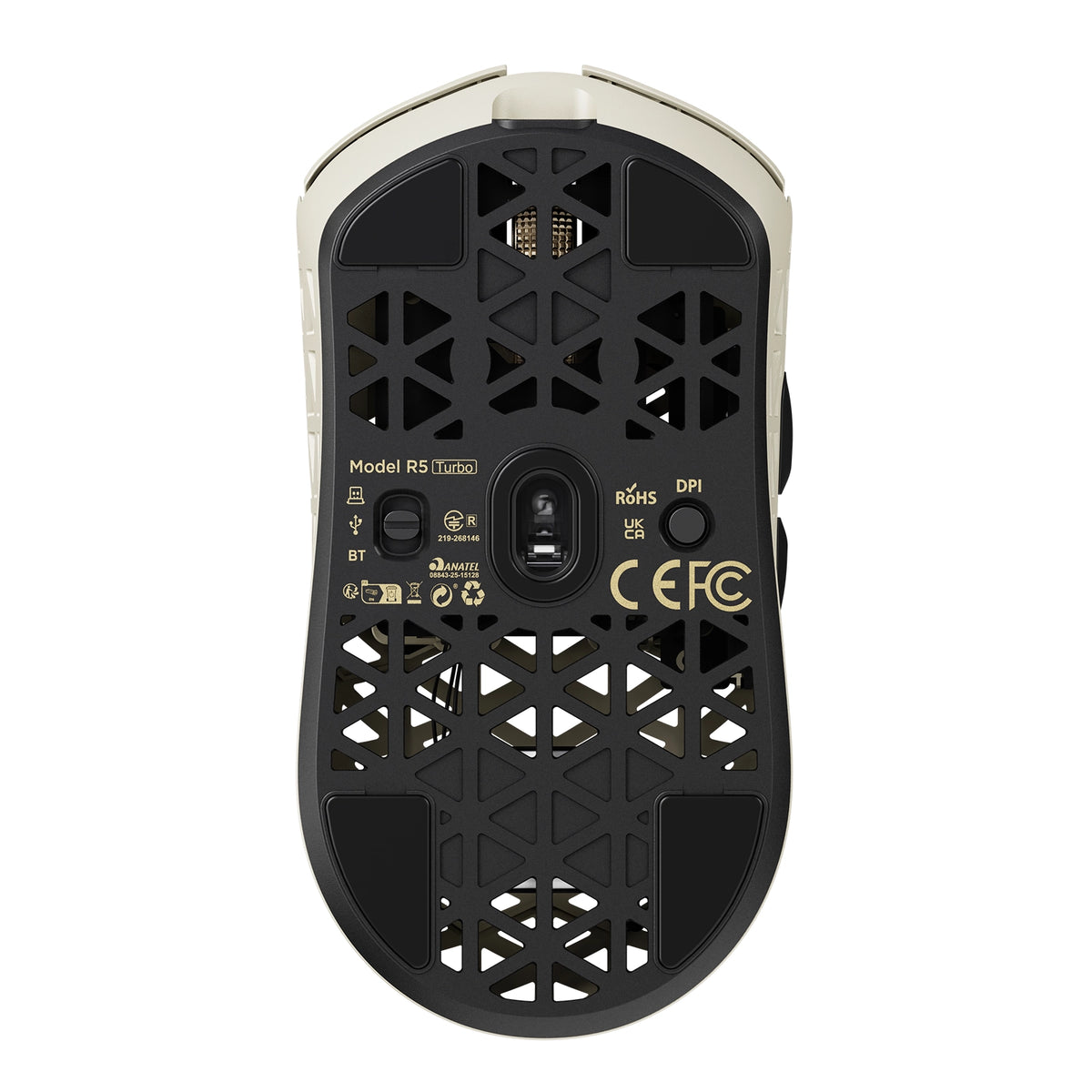 Mouse gamer sem fio ATTACK SHARK R5 TURBO em fibra de carbono, 8K
