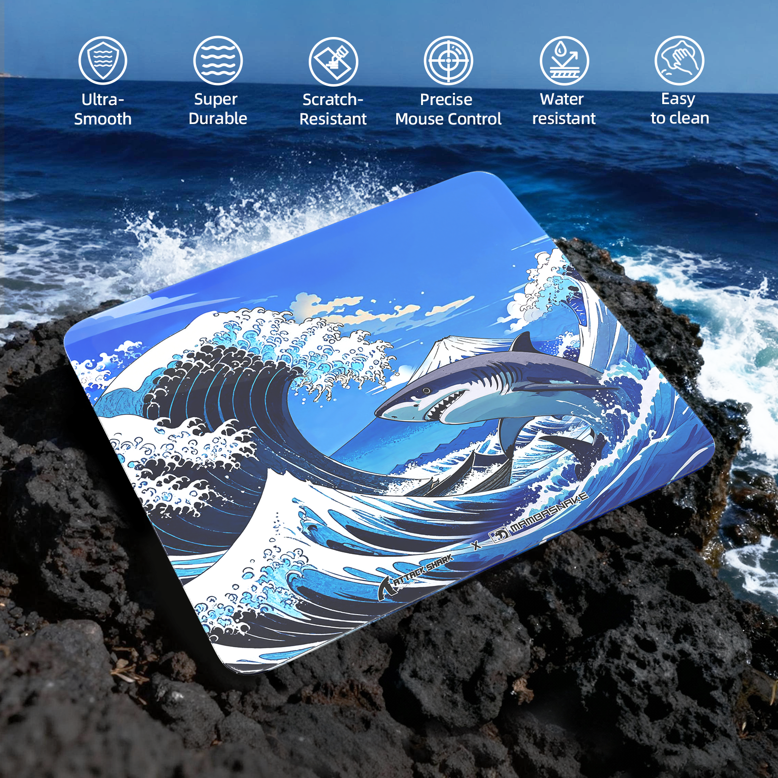 Mousepad Gamer de Vidro Temperado ATTACK SHARK CM05
