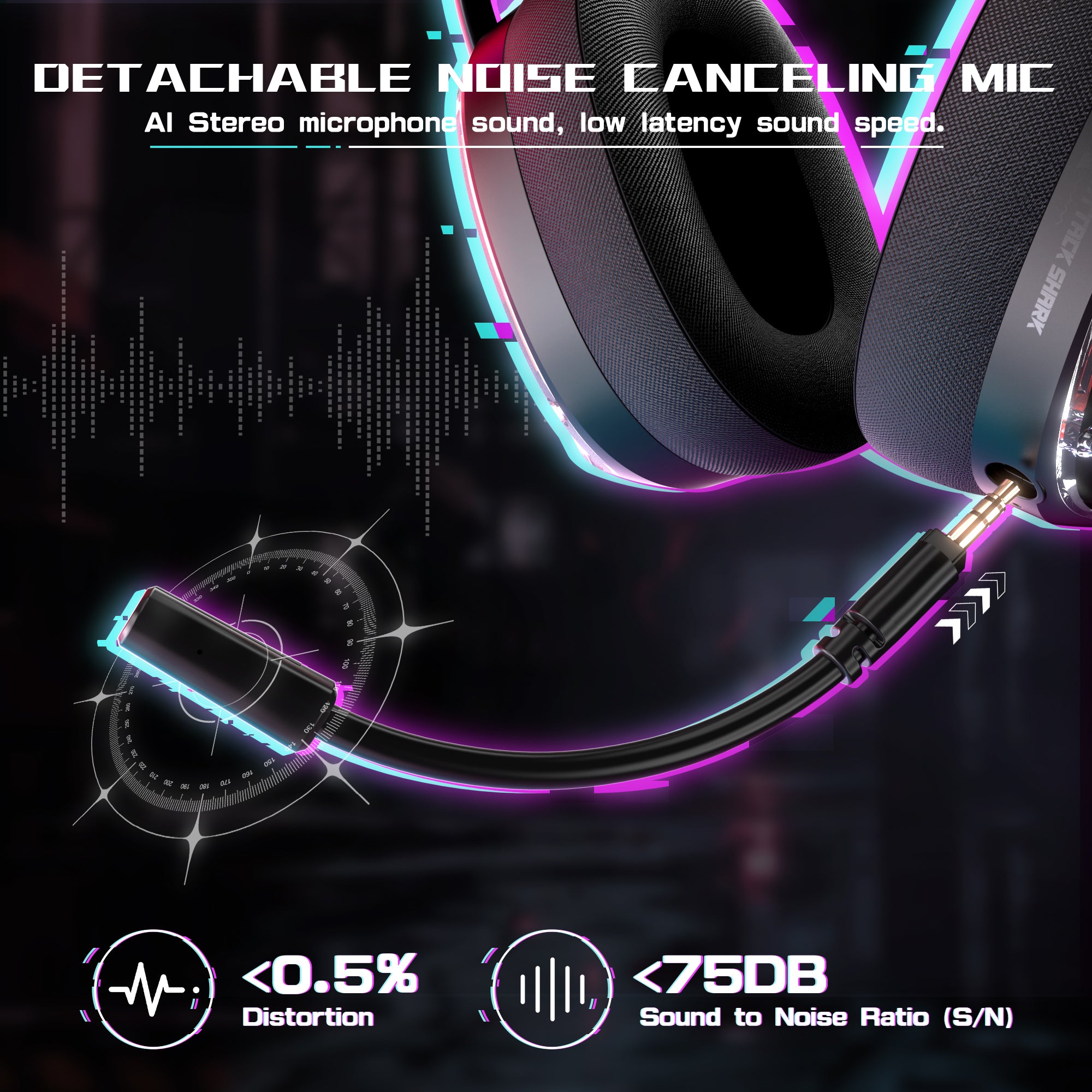 ATTACK SHARK L60 Headset Gamer Ultra-Leve Tri-Mode