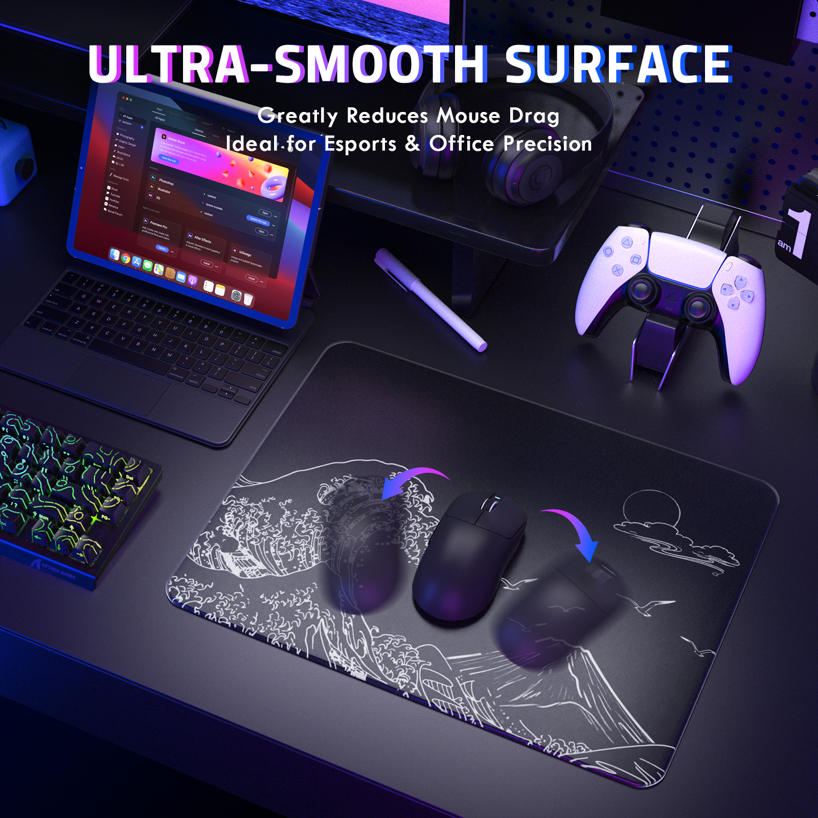 Mousepad Gamer de Vidro Temperado ATTACK SHARK CM05