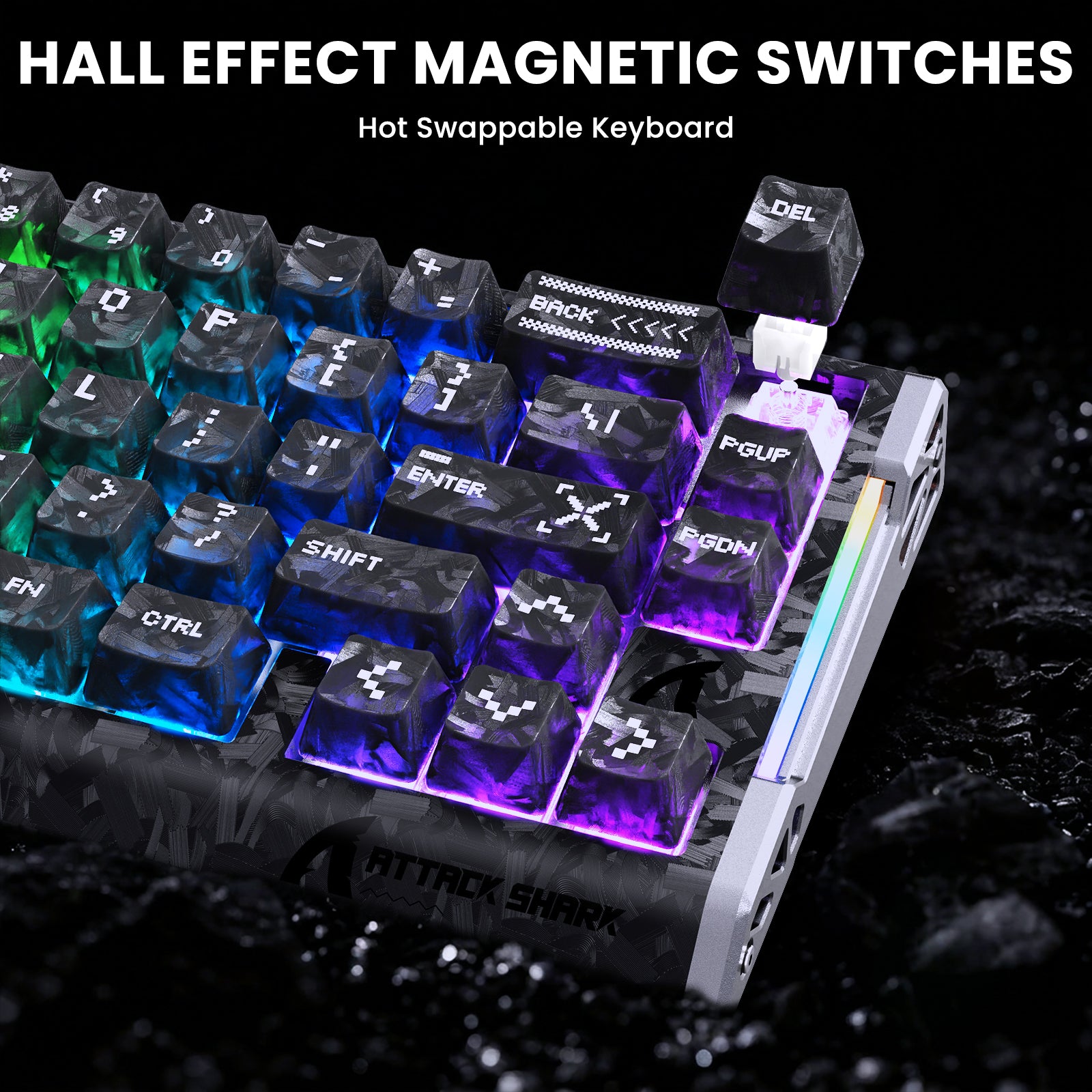 Pacote Gamer ATTACK SHARK R68 HE & X11 ULTRA Fibra de Carbono com Cabo Enrolado C01 ULTRA