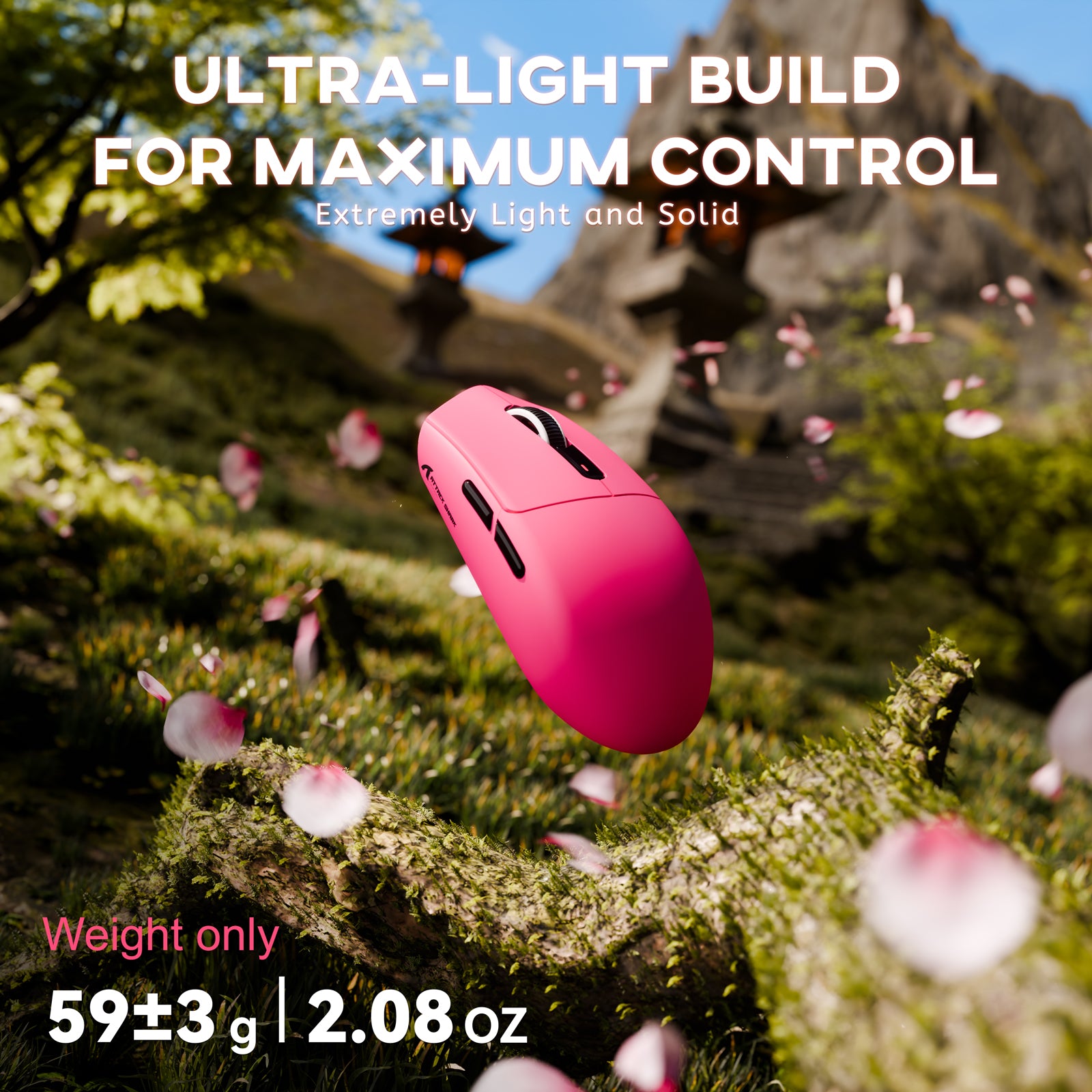 Mouse Gamer Sem Fio Tri-modo ATTACK SHARK G3 25000 DPI Ultraleve