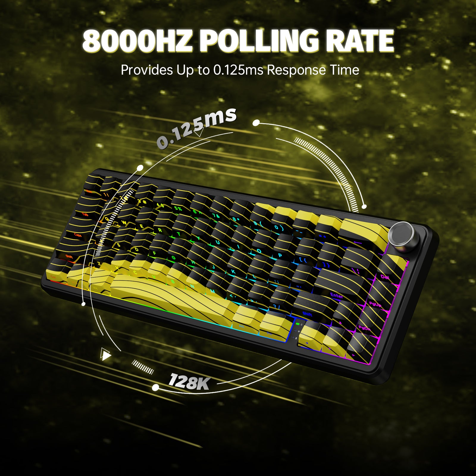 ATTACK SHARK X65PRO HE Teclado Rapid Trigger Sem Fio com Switch Magnético