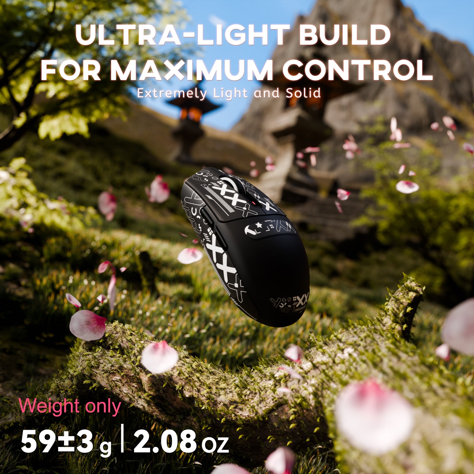 Mouse Gamer Sem Fio Tri-modo ATTACK SHARK G3 25000 DPI Ultraleve