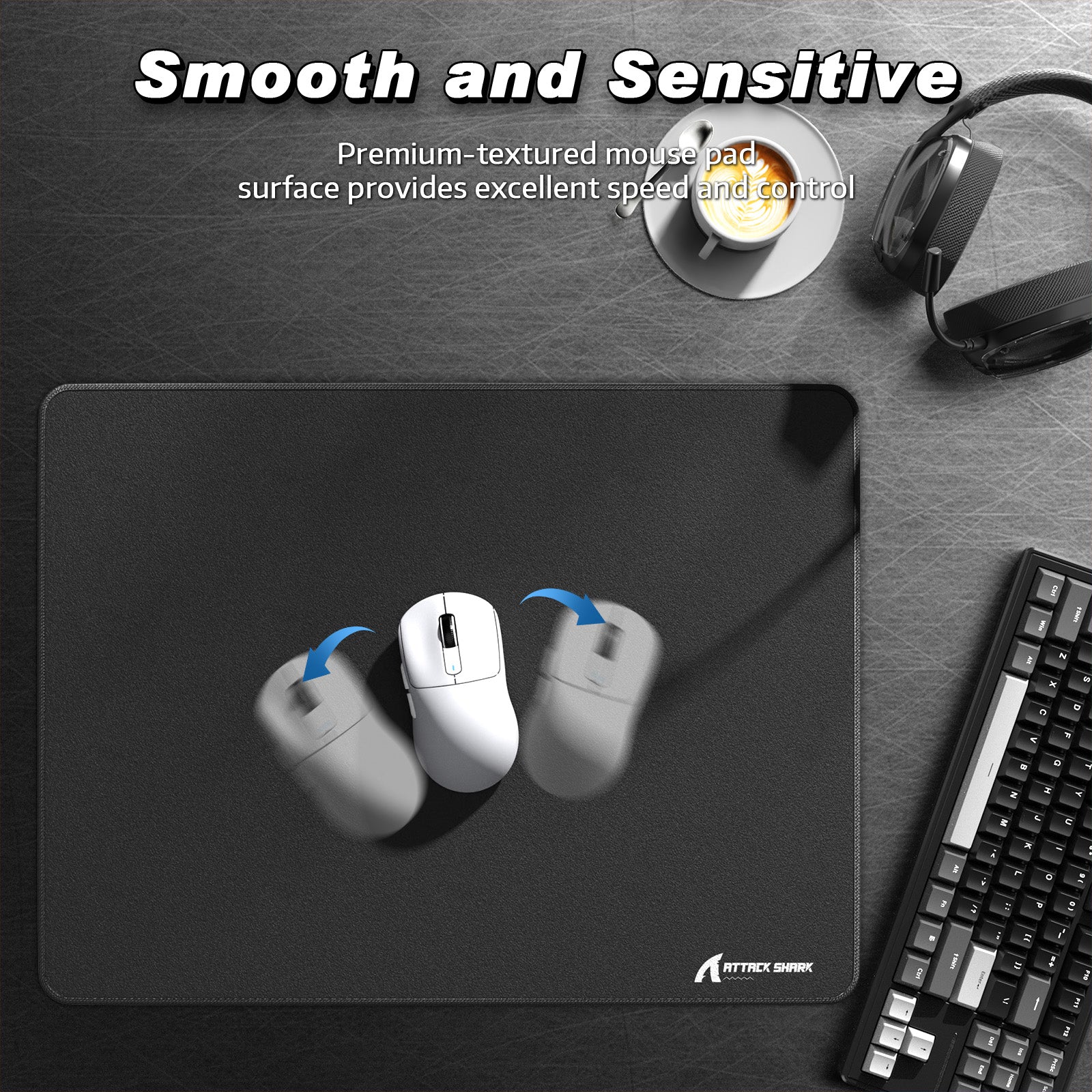 Mousepad Gamer eSport ATTACK SHARK CM02SE (410x310x4 MM)