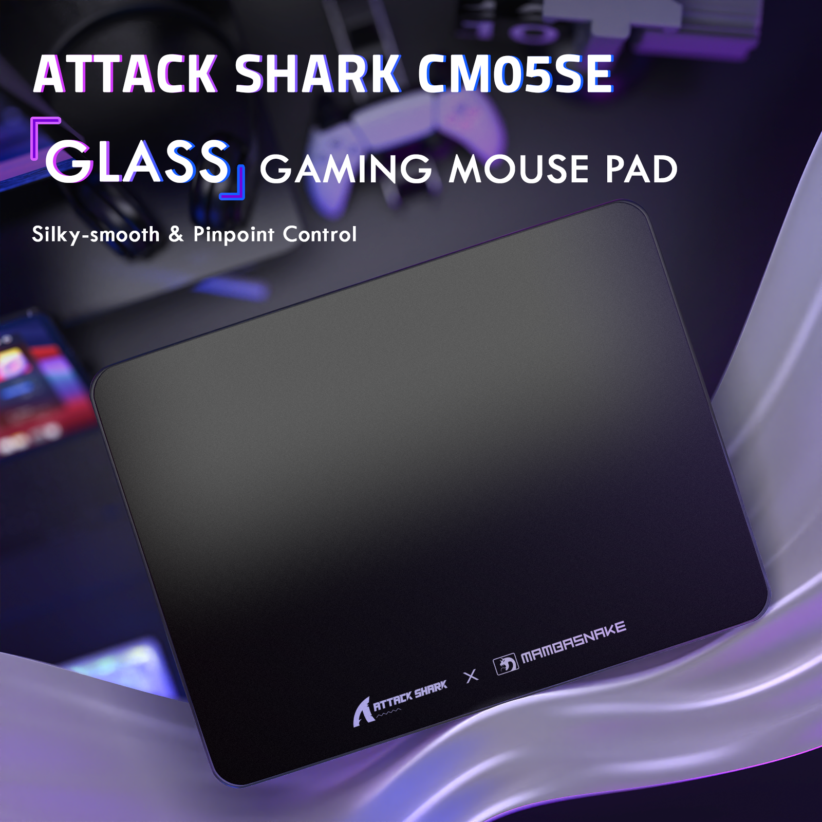 Mousepad Gamer de Vidro Temperado ATTACK SHARK CM05