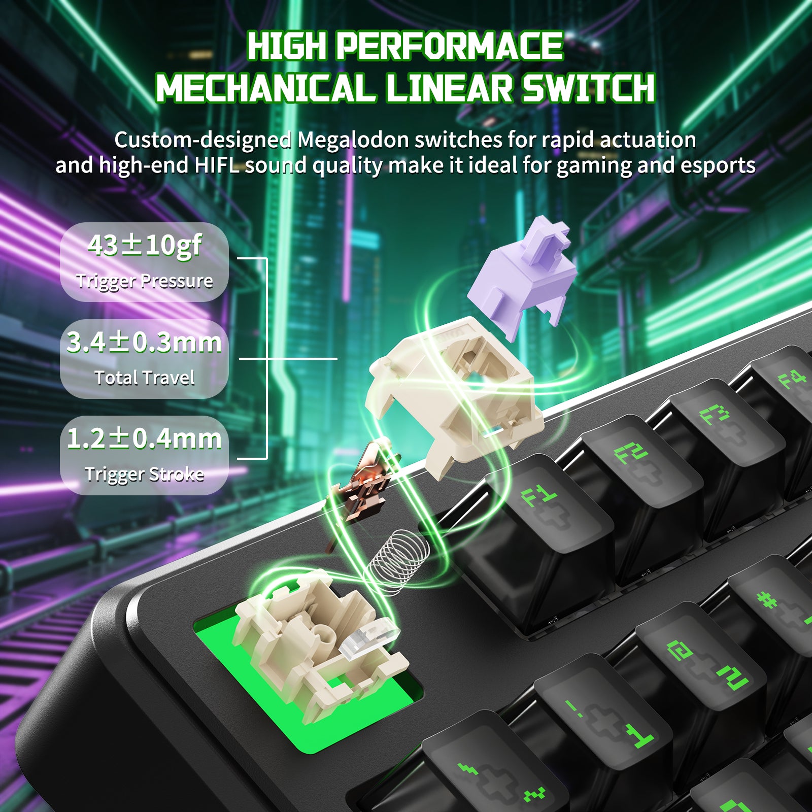 Teclado Mecânico Sem Fio ATTACK SHARK X87 ULTRA com Receptor Sem Fio 8K