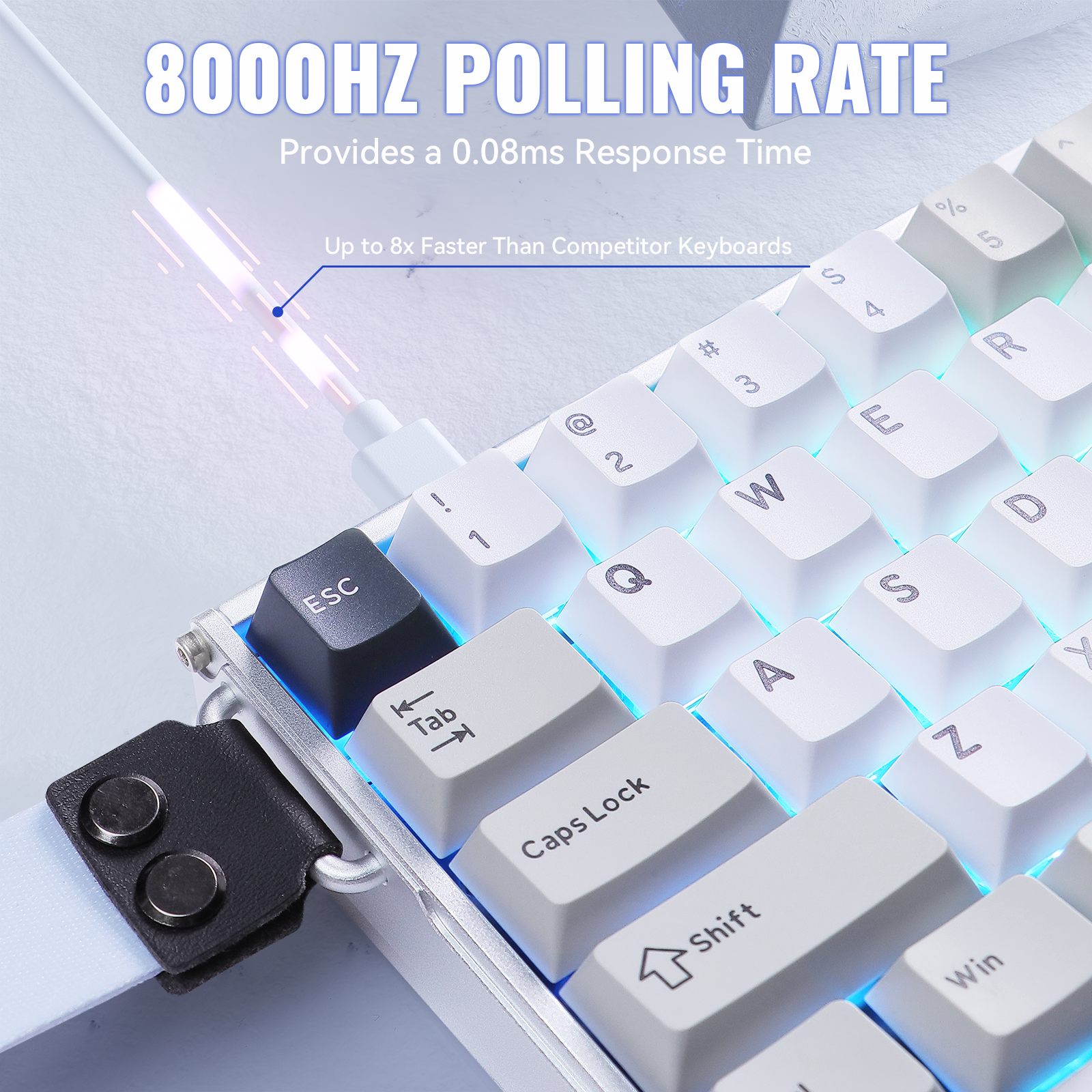 Teclado ATTACK SHARK X68MAX HE Rapid Trigger de Alumínio com Switch Magnético