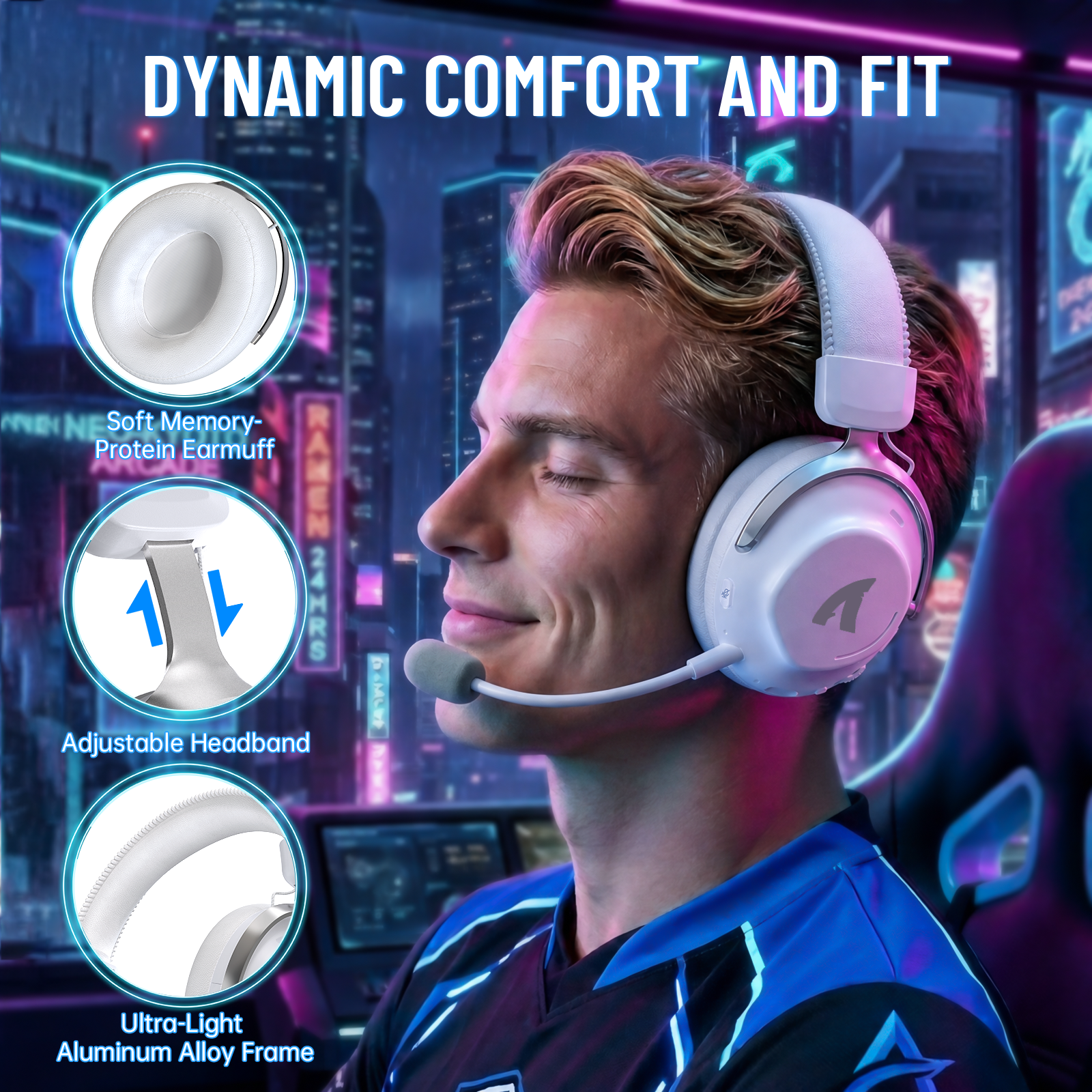 Headset Gamer Sem Fio ATTACK SHARK L50 PRO com Três Modos