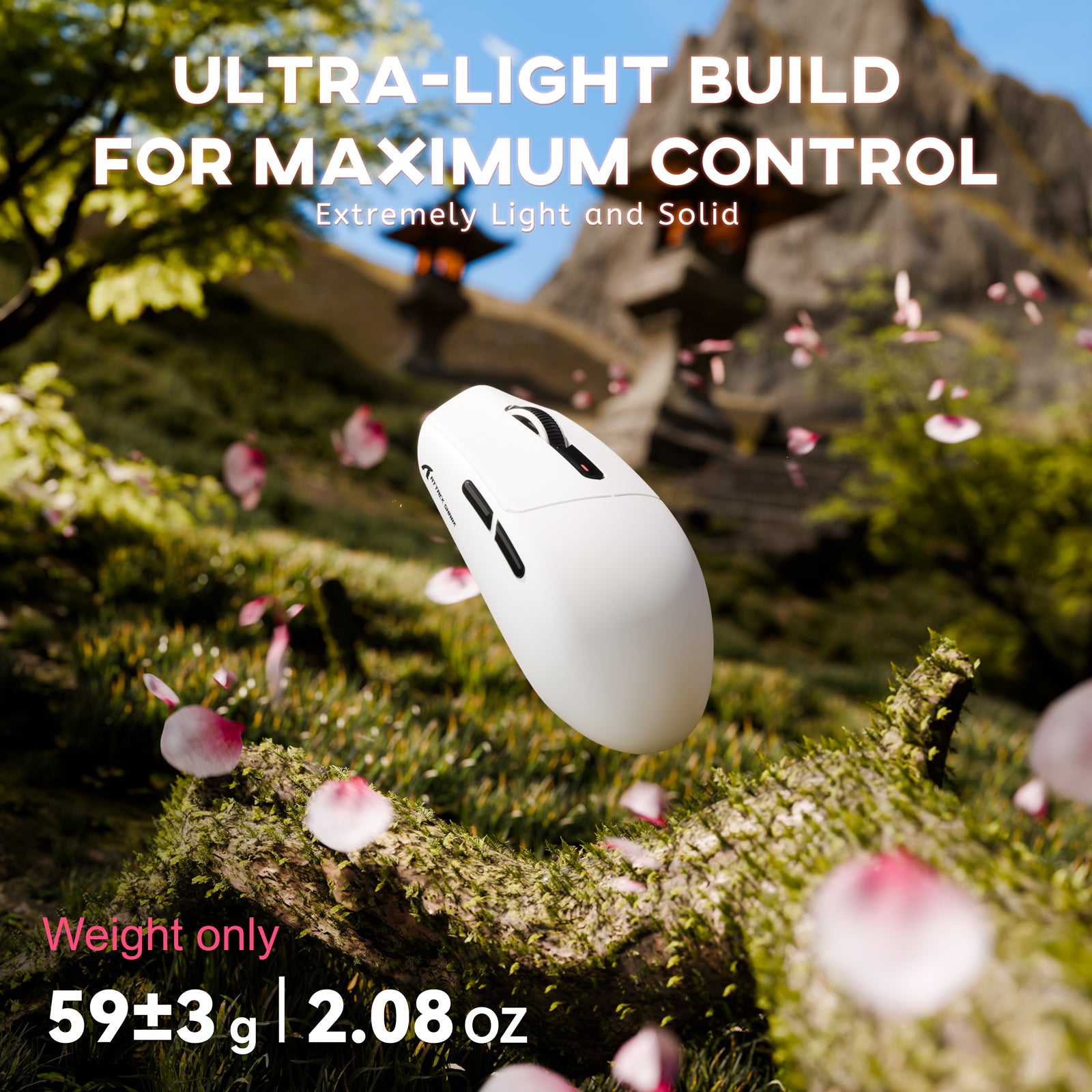 Mouse Gamer Sem Fio Tri-modo ATTACK SHARK G3 25000 DPI Ultraleve