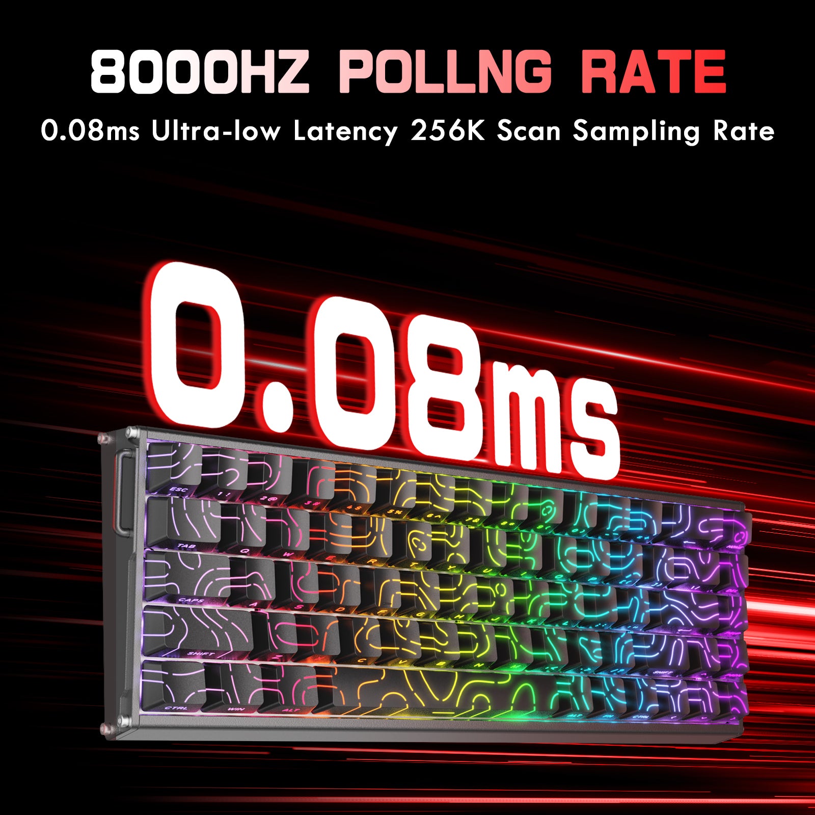 Teclado ATTACK SHARK X68MAX HE Rapid Trigger CNC de Alumínio com Switch Magnético e Cabo Enrolado RGB C01Ultra
