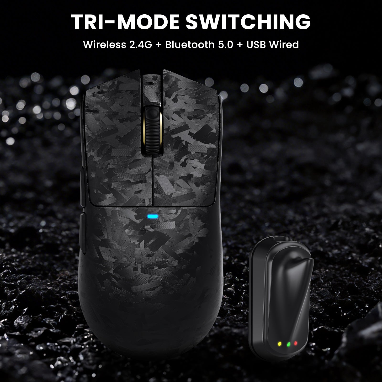 Pacote Gamer ATTACK SHARK R68 HE & X11 ULTRA Fibra de Carbono com Cabo Enrolado C01 ULTRA