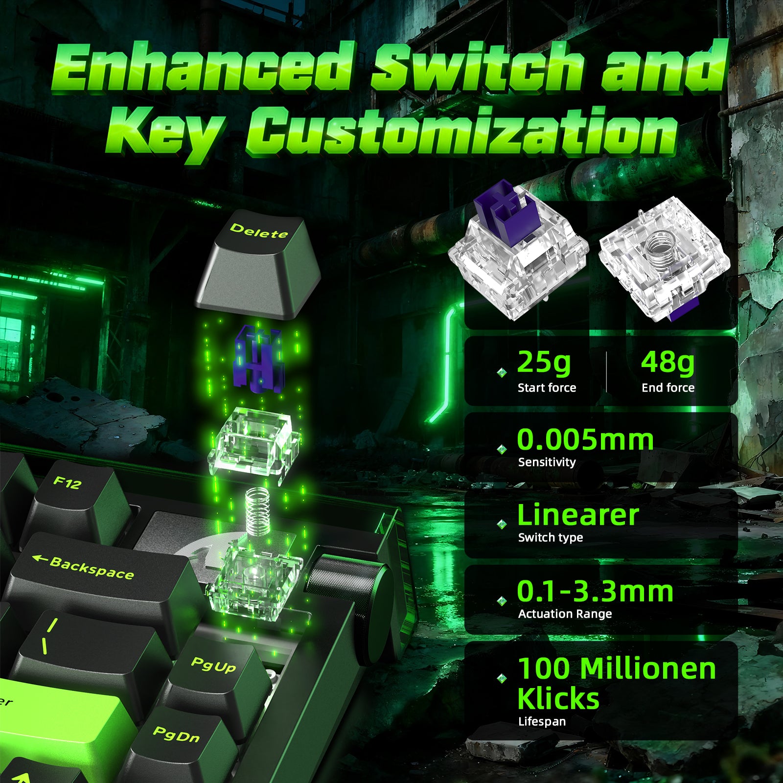 Teclado ATTACK SHARK R85 HE Rapid Trigger com Cabo LED C01ULTRA