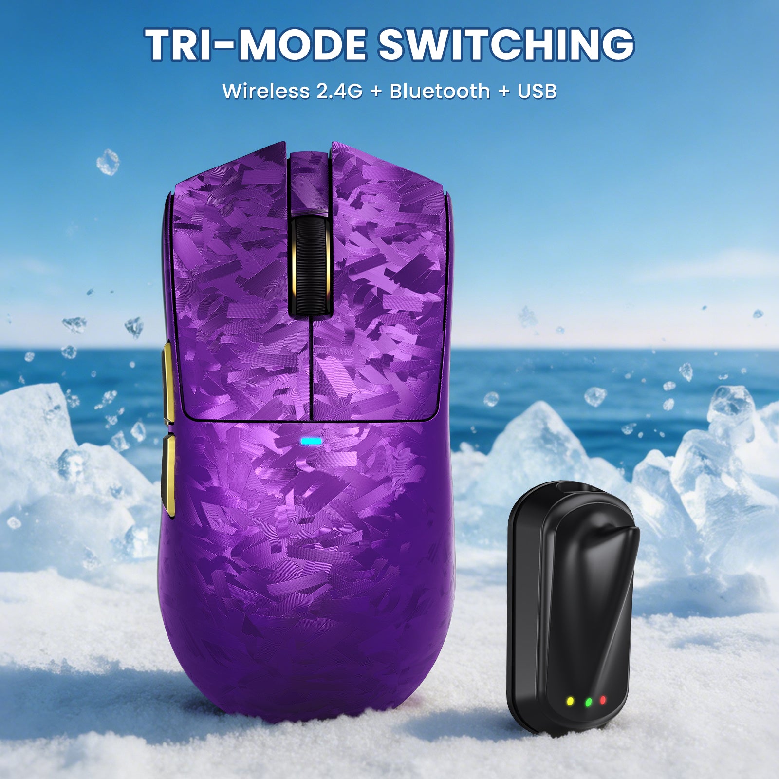 Pacote Gamer ATTACK SHARK R68 HE & X11 ULTRA Fibra de Carbono com Cabo Enrolado C01 ULTRA