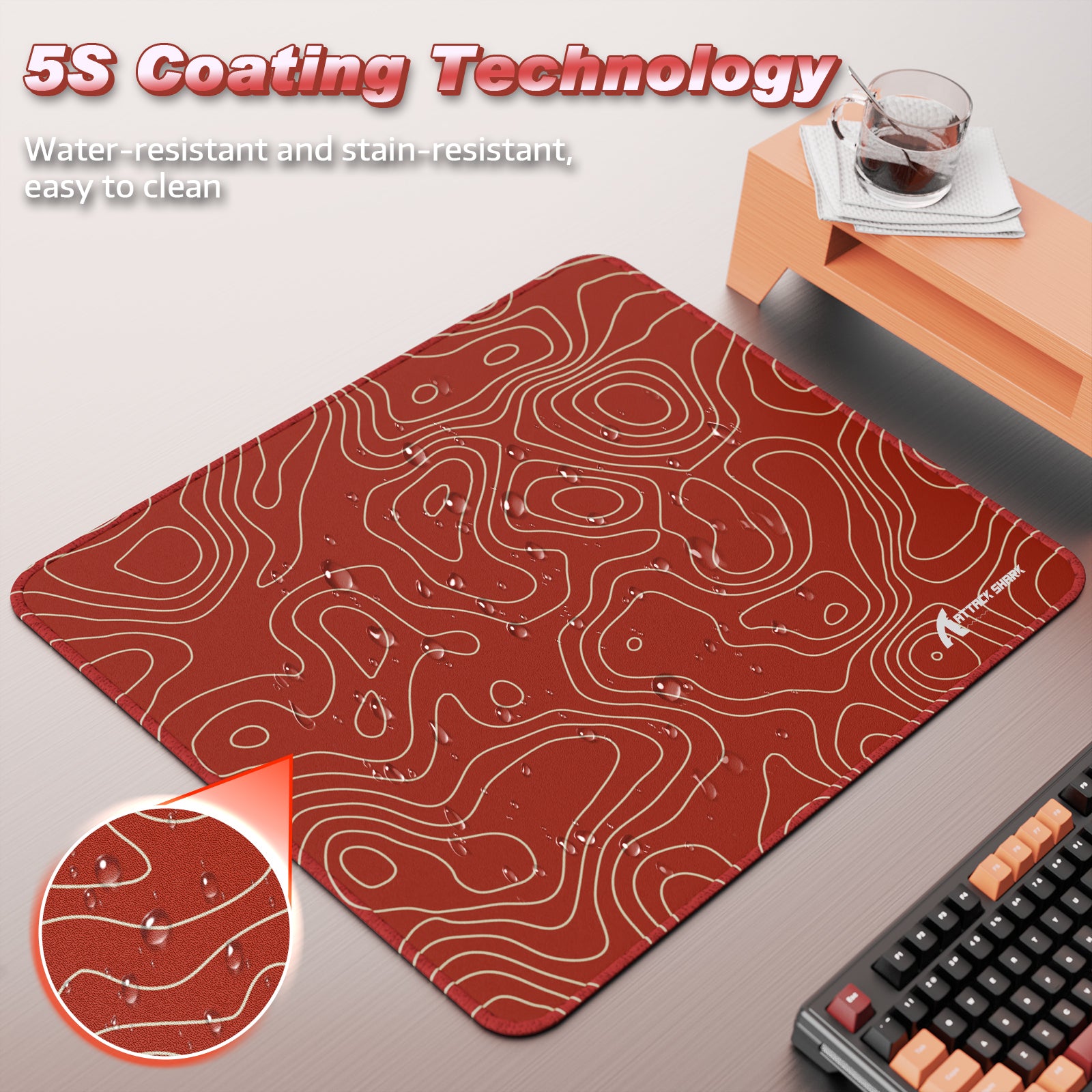 ATTACK SHARK CM02 Mousepad Gamer eSport (450x400x4 MM)