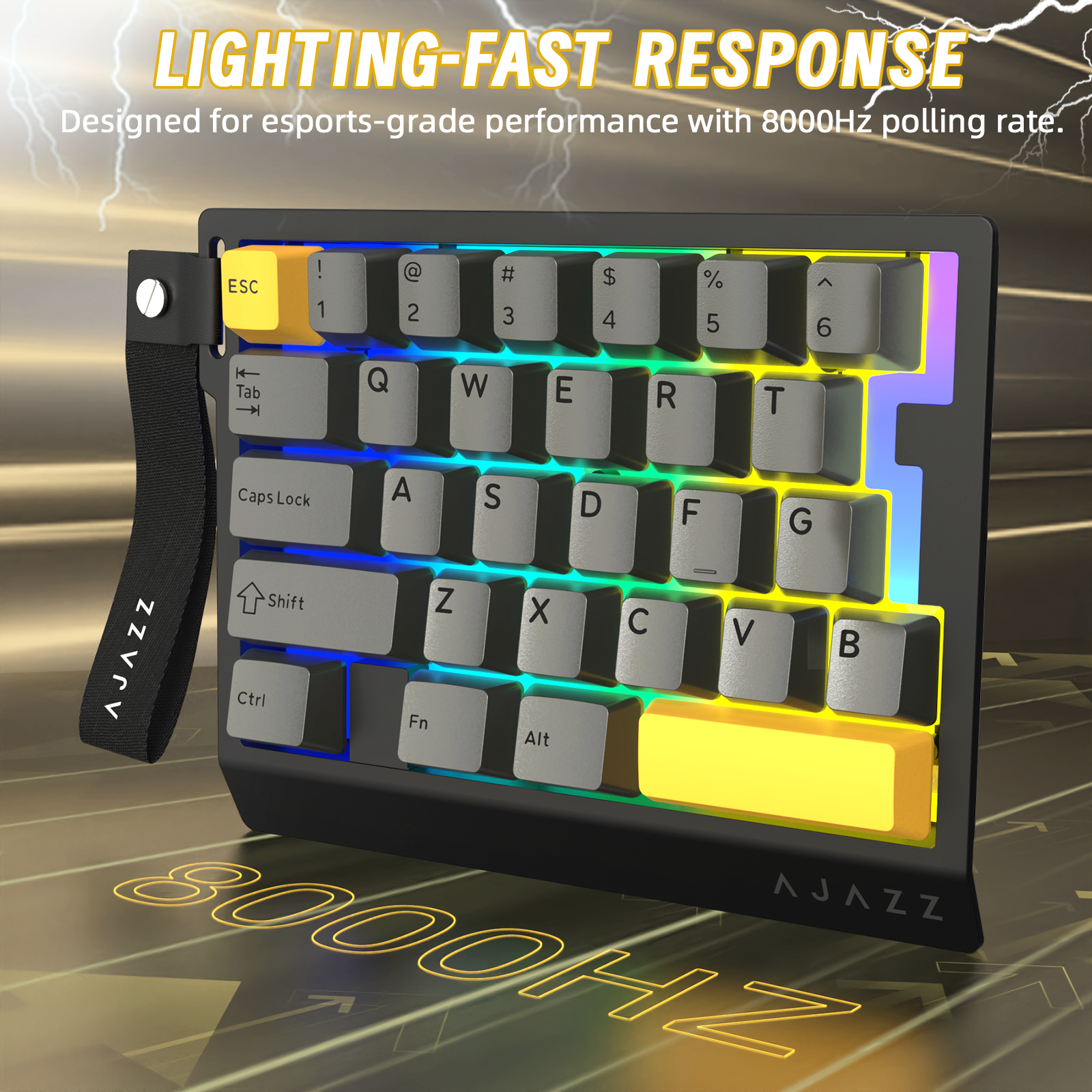 Teclado Gamer com Fio para Uma Mão ATTACK SHARK X AJAZZ AK029