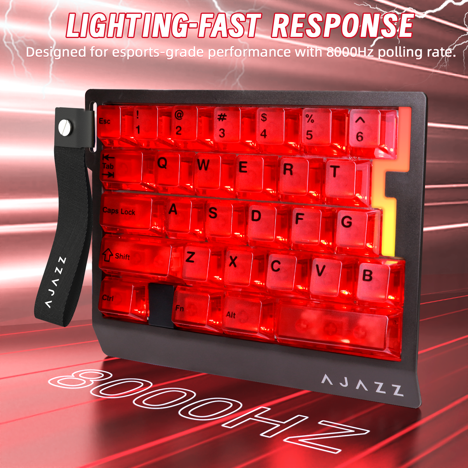 Teclado Gamer com Fio para Uma Mão ATTACK SHARK X AJAZZ AK029