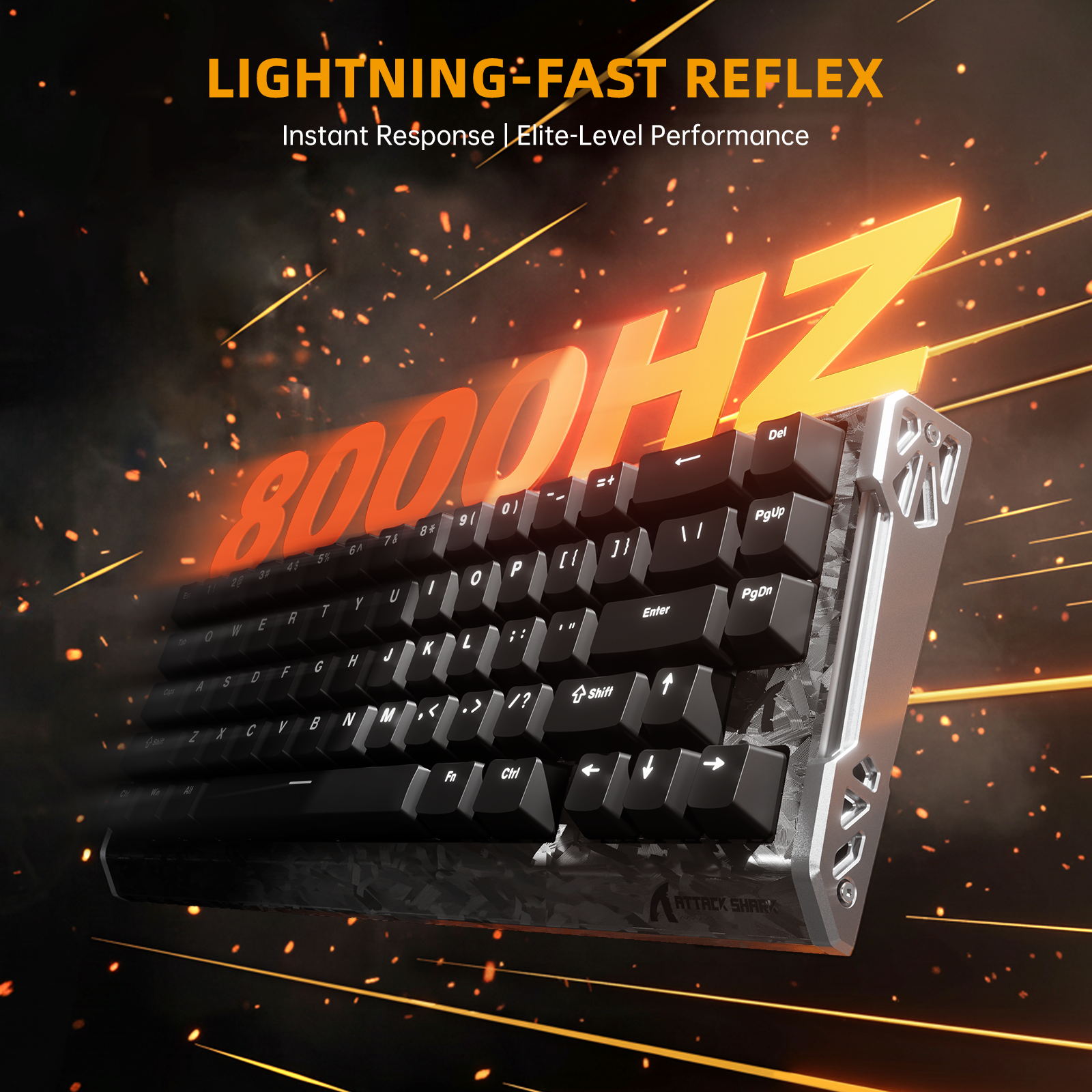 Teclado ATTACK SHARK R68 HE Rapid Trigger com Switch Magnético em Fibra de Carbono