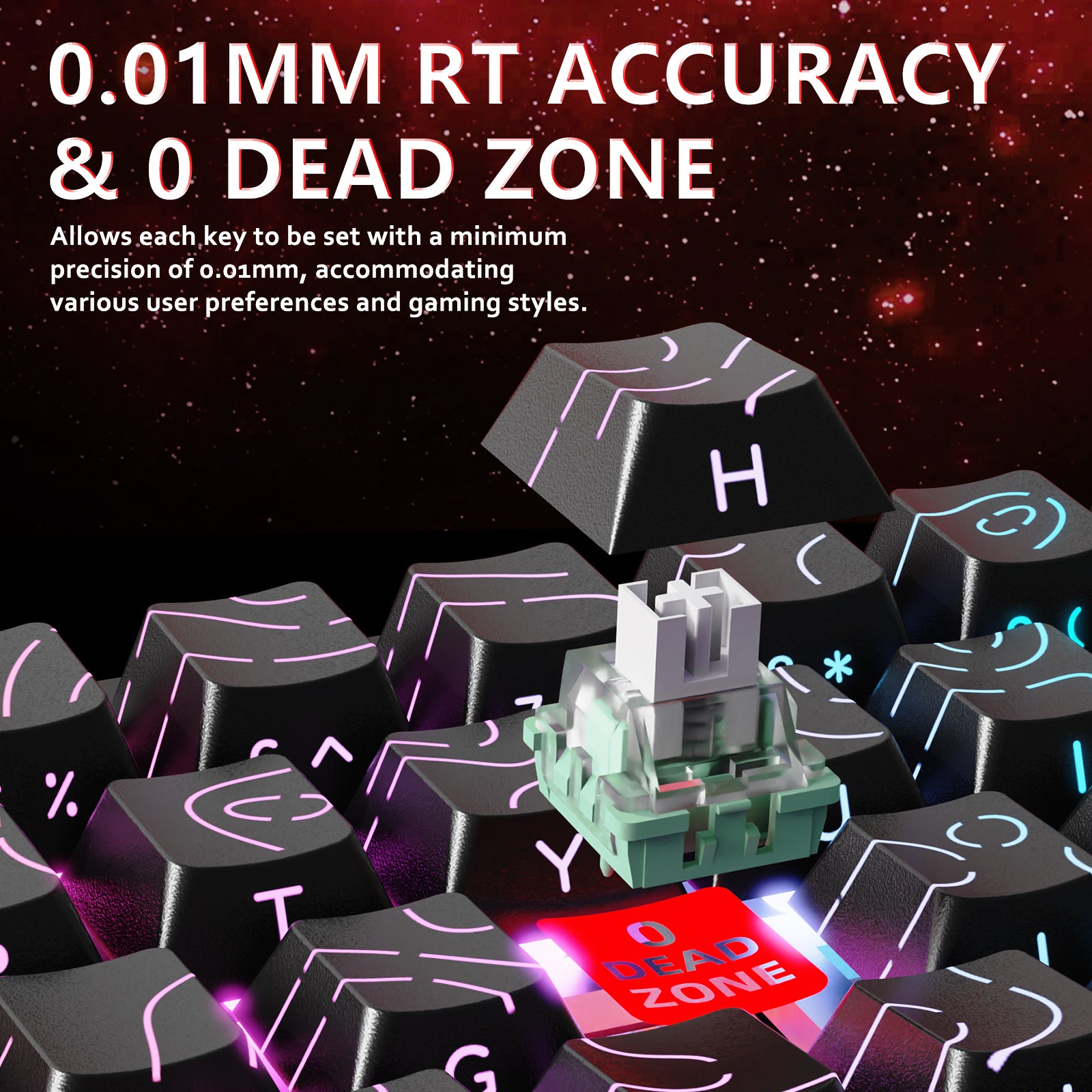 Teclado ATTACK SHARK X65 HE com chave magnética de disparo rápido