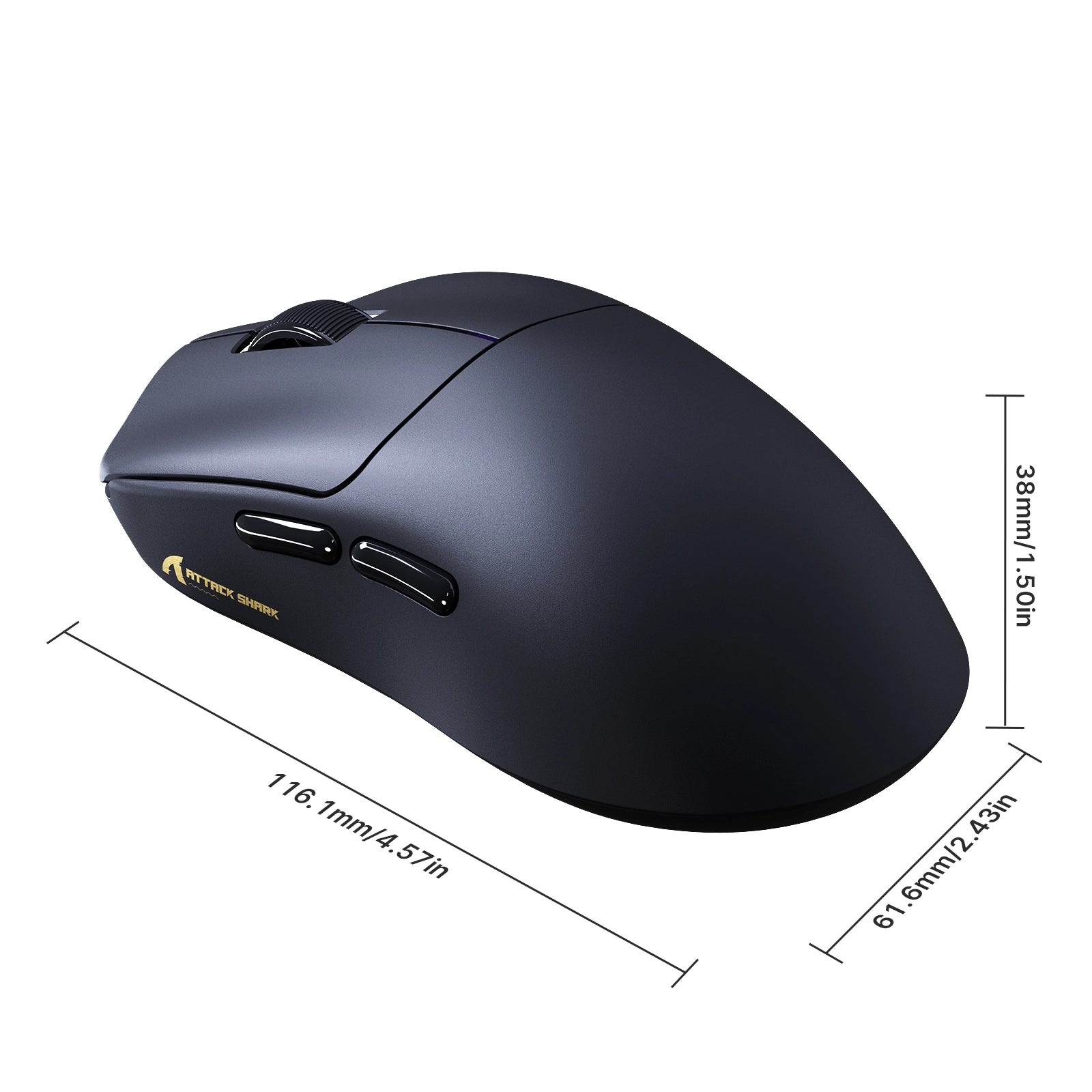 ATTACK SHARK F1 AIR 39g sem fio, mouse gamer com PAW3955MAX