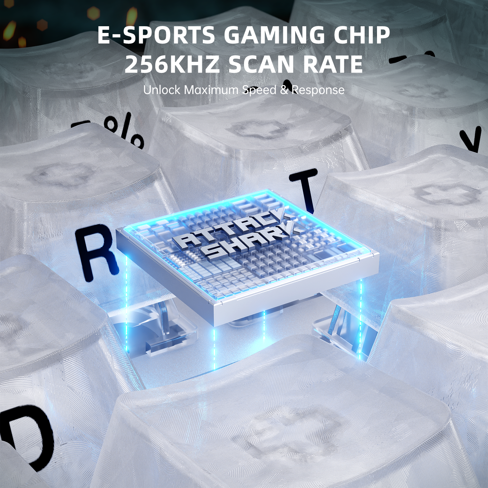 Teclado ATTACK SHARK R68 HE Rapid Trigger com Switch Magnético em Fibra de Carbono