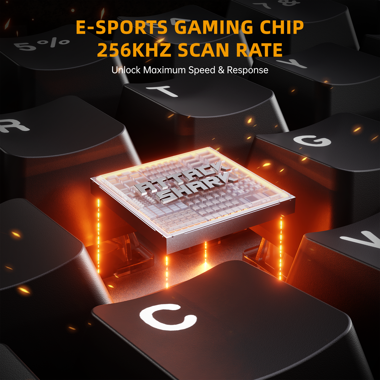 Teclado ATTACK SHARK R68 HE Rapid Trigger com Switch Magnético em Fibra de Carbono