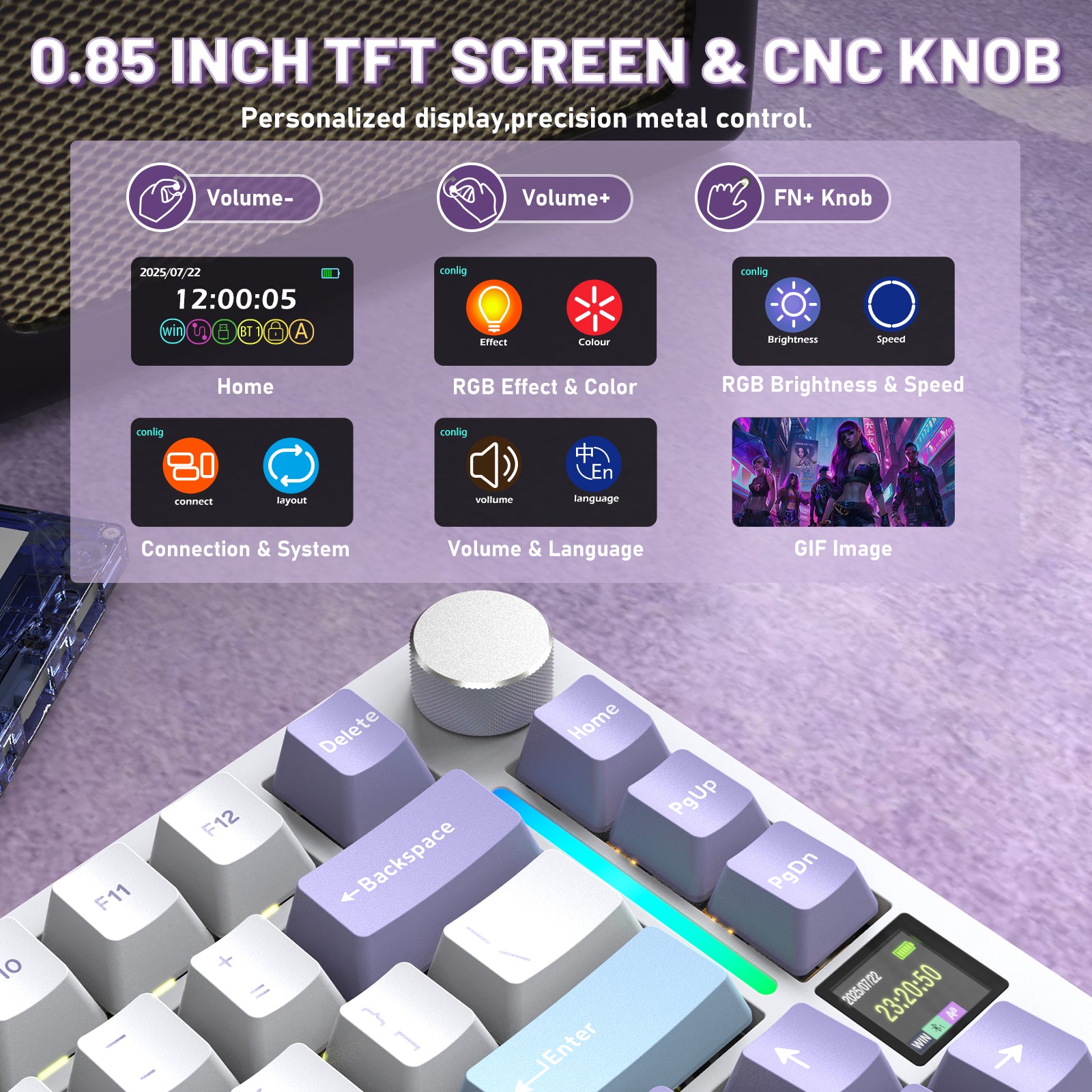 Teclado Mecânico ATTACK SHARK X820ULTRA com Cabo Enrolado C01ULTRA