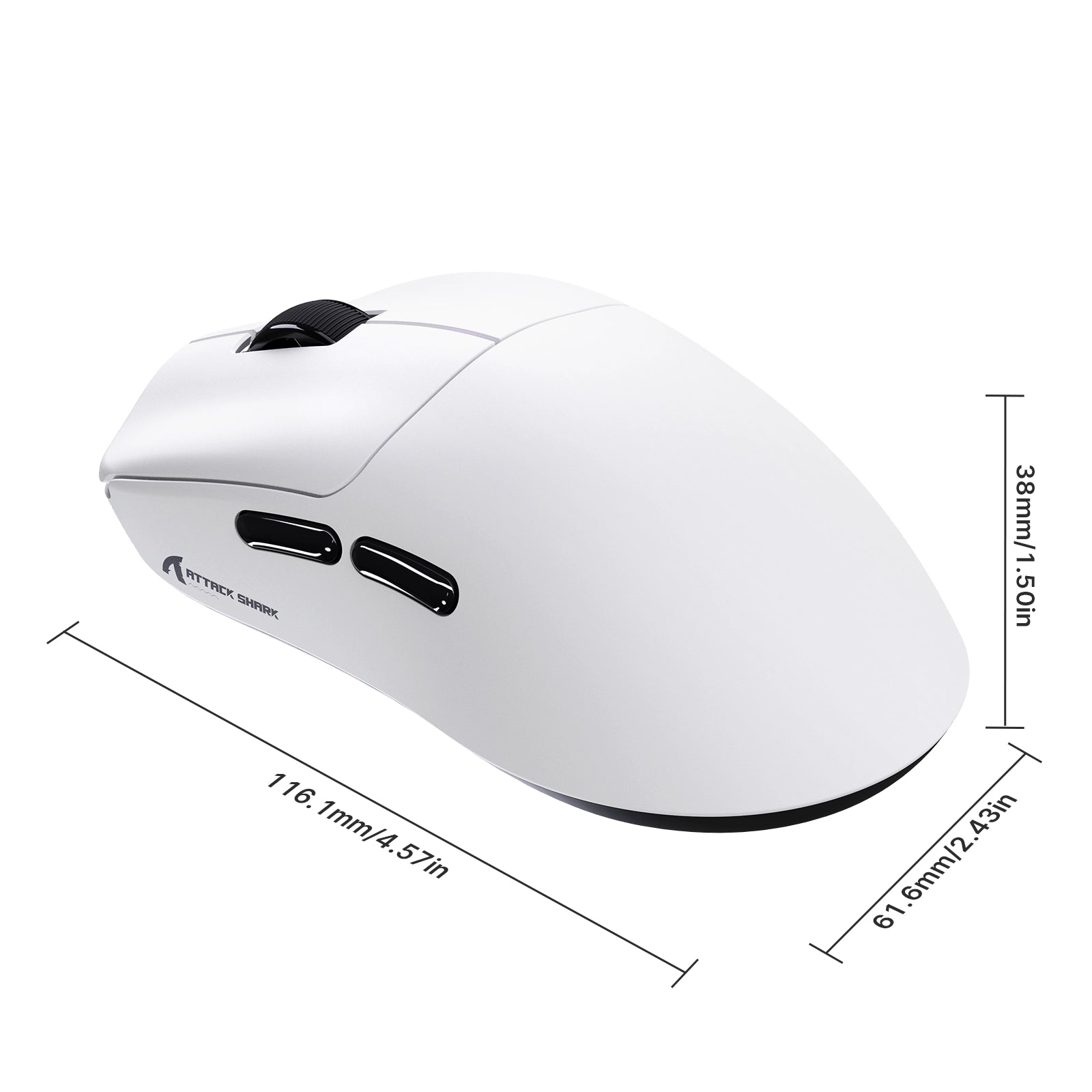 ATTACK SHARK F1 AIR 39g sem fio, mouse gamer com PAW3955MAX
