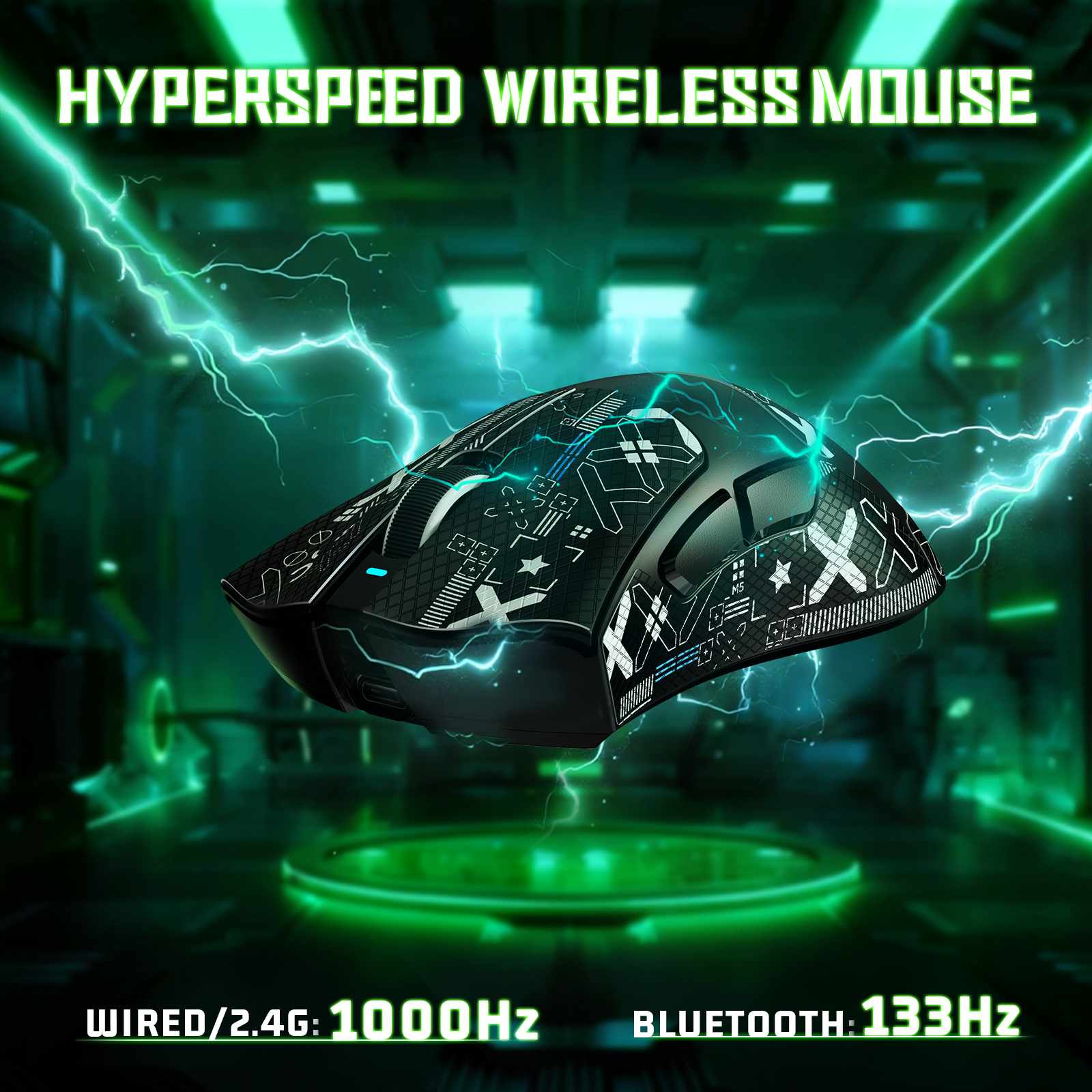 Mouse Gamer Tri-modo Ultra-Leve ATTACK SHARK V3