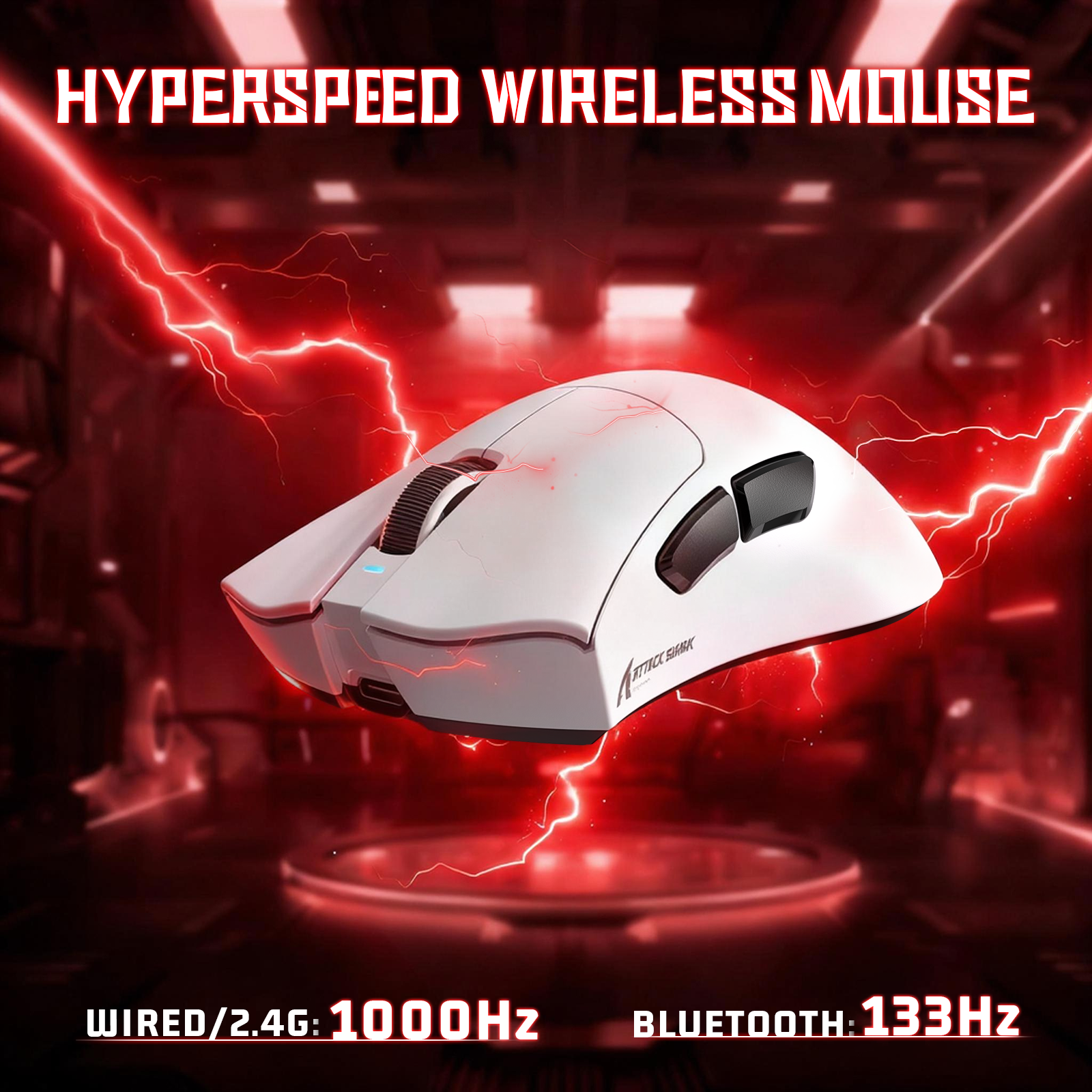 Mouse Gamer Tri-modo Ultra-Leve ATTACK SHARK V3