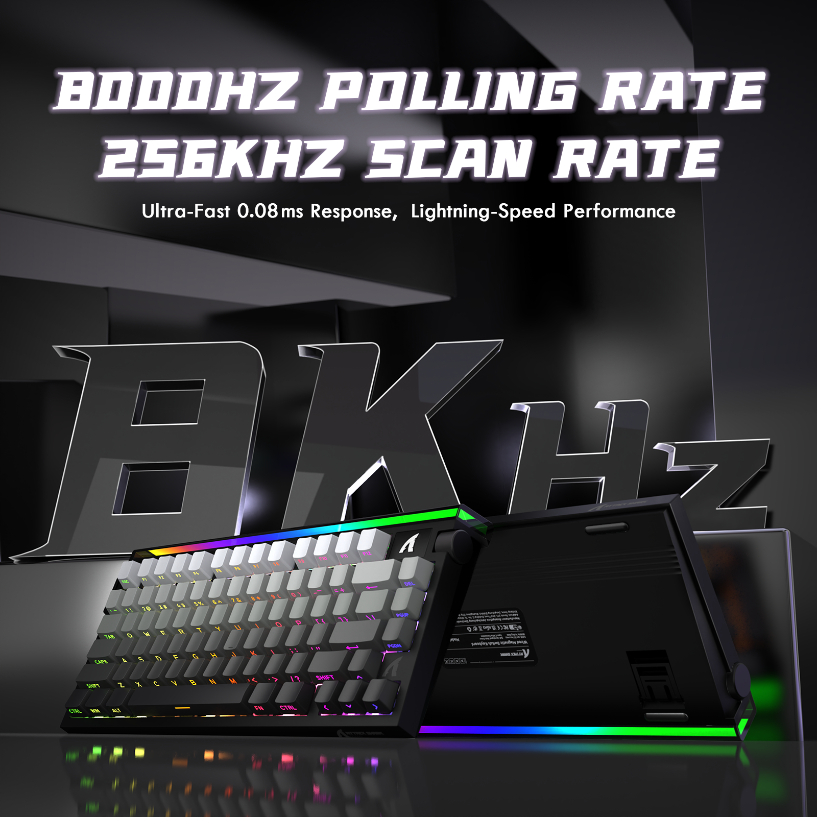 Teclado Mecânico ATTACK SHARK R85 HE Rapid Trigger com Switch Magnético e Custom Lightbox