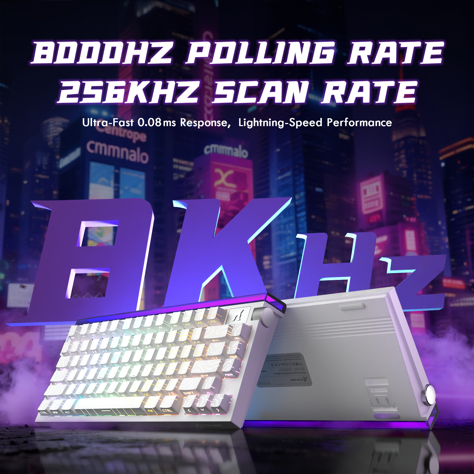 Teclado Mecânico ATTACK SHARK R85 HE Rapid Trigger com Switch Magnético e Custom Lightbox