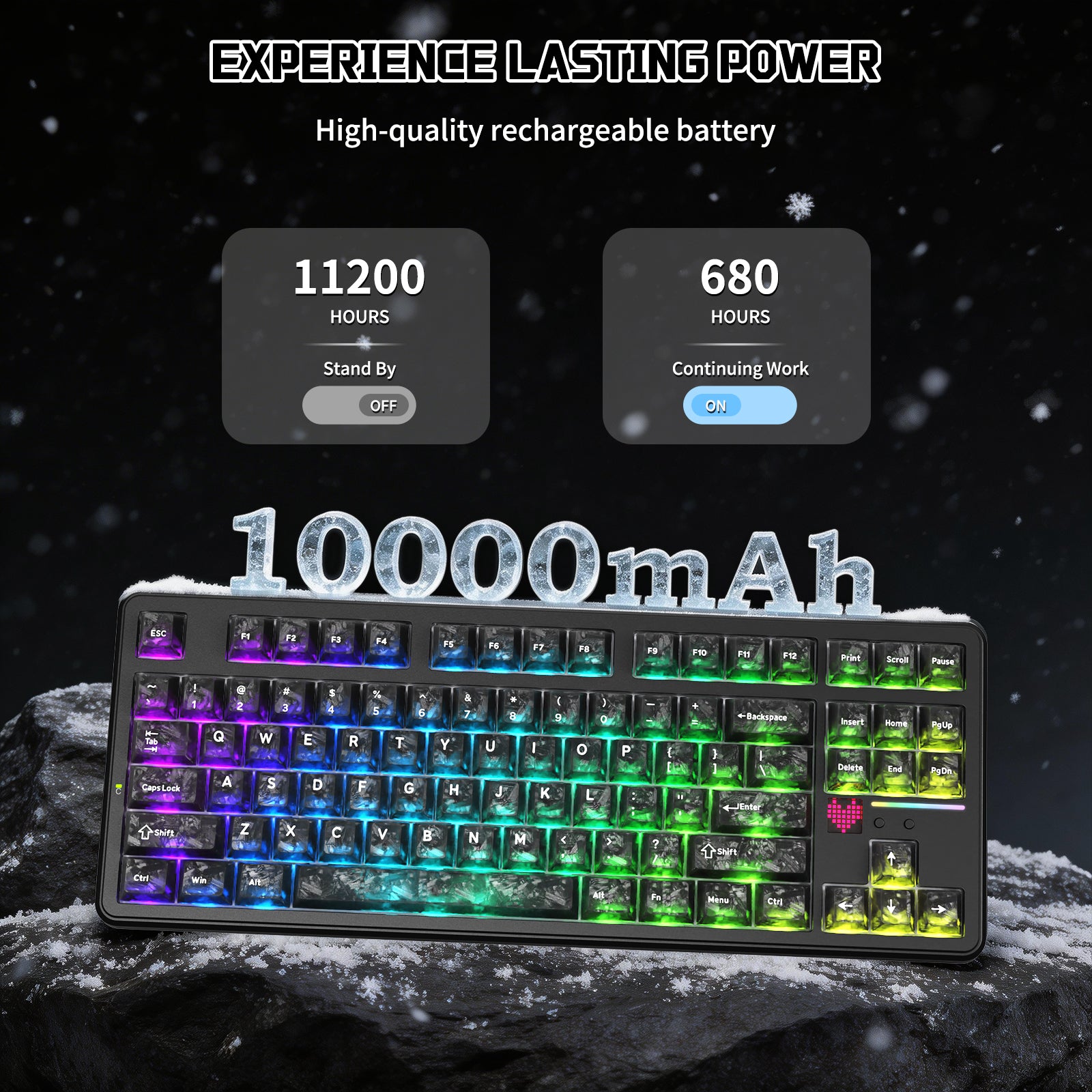 Teclado Mecânico Sem Fio ATTACK SHARK X87 ULTRA com Receptor Sem Fio 8K