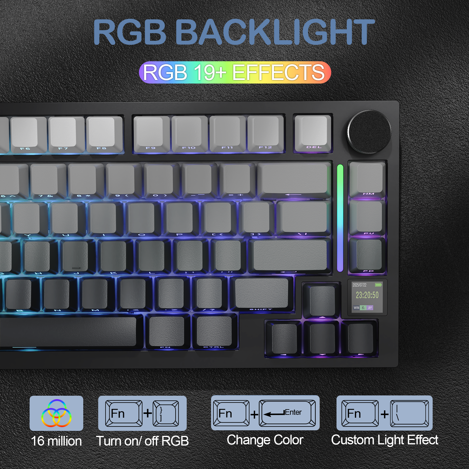 Teclado Mecânico Tri-modo ATTACK SHARK X820Ultra Gasket