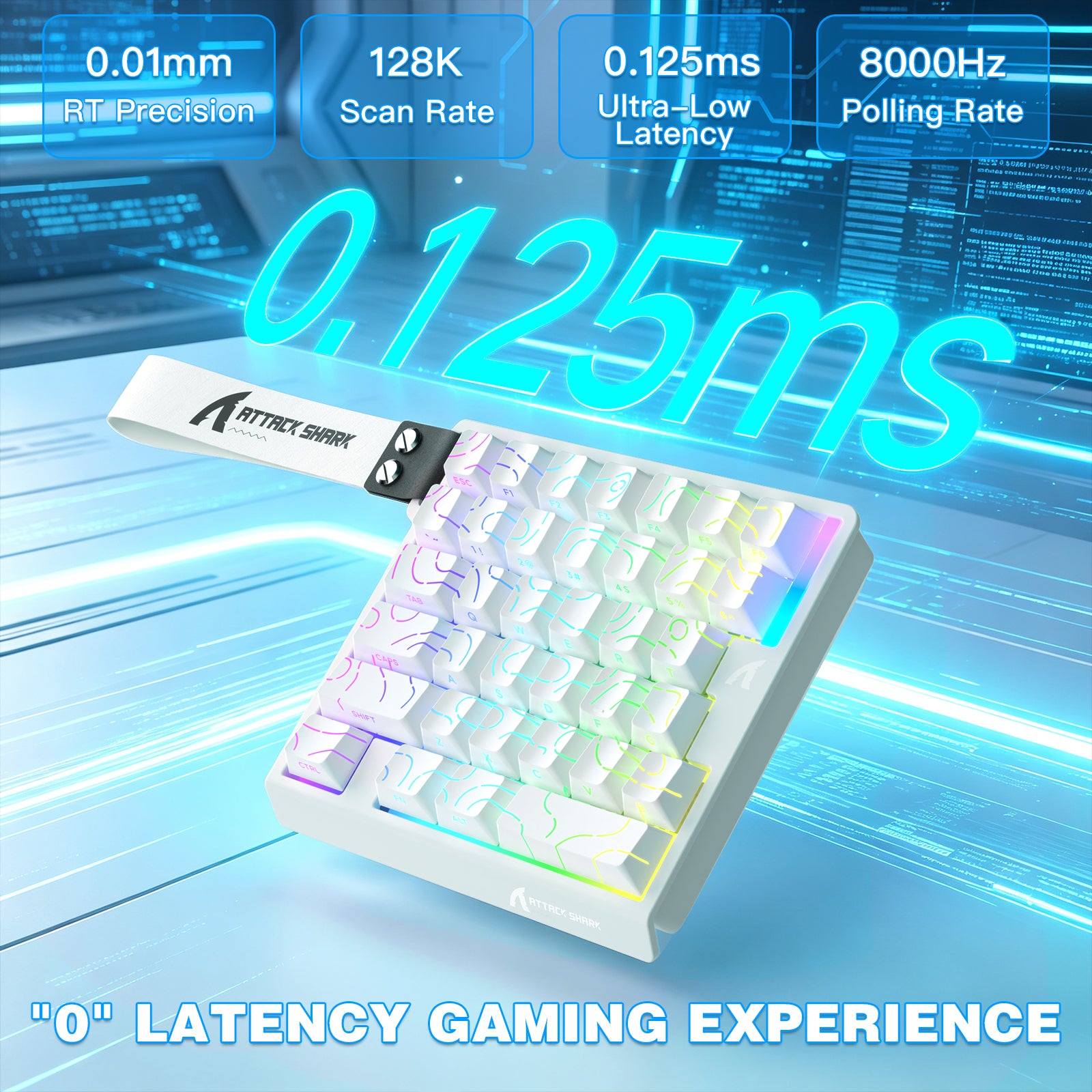 Teclado com Interruptor Magnético de Uma Mão ATTACK SHARK M36 HE