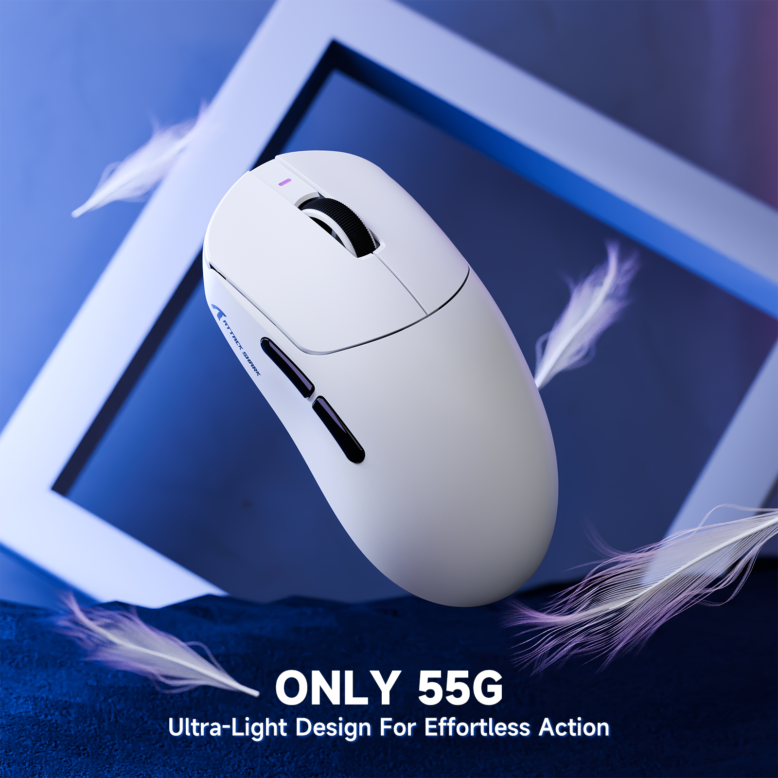 Mouse Gamer Sem Fio Ultra-Leve ATTACK SHARK X8PRO & Cabo C06ULTRA