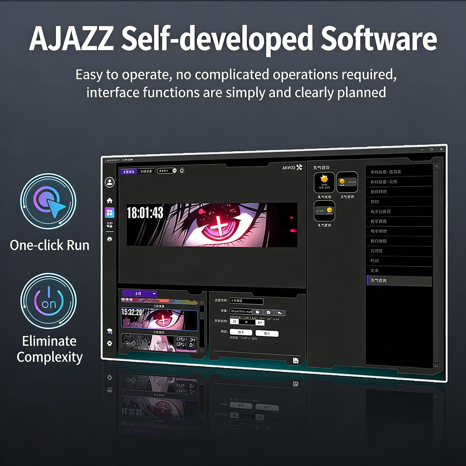 Monitor IPS LCD 9,2 polegadas ATTACK SHARK x AJAZZ