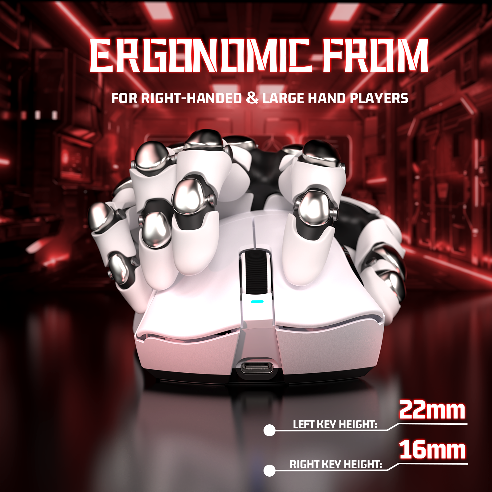 Mouse Gamer Tri-modo Ultra-Leve ATTACK SHARK V3