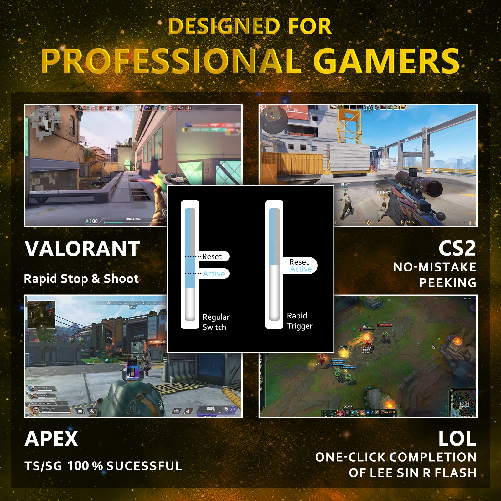 ATTACK SHARK X65 HE Gaming Keyboard: Rapid Trigger and enhanced performance for FPS games like Valorant, CS2, Apex, and LOL.